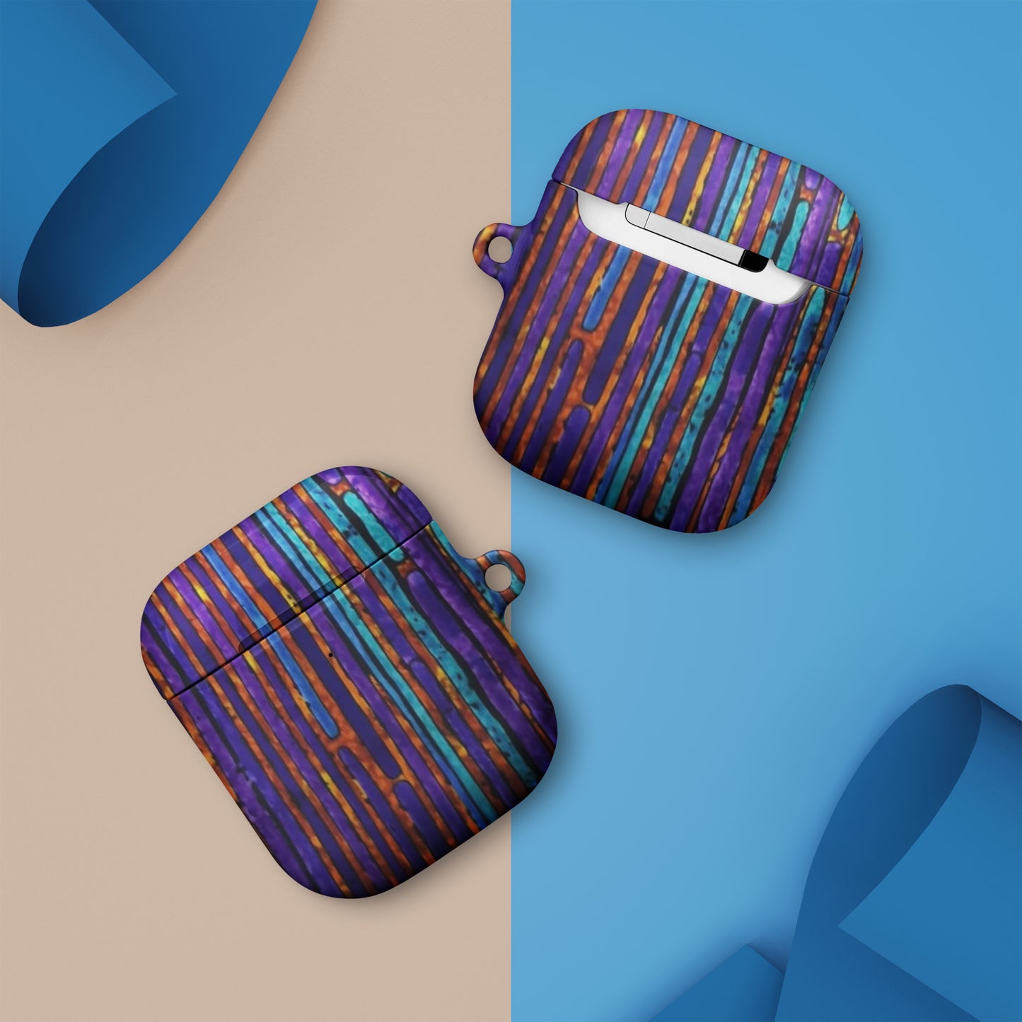 Purple Orange Stripes Case for AirPods®