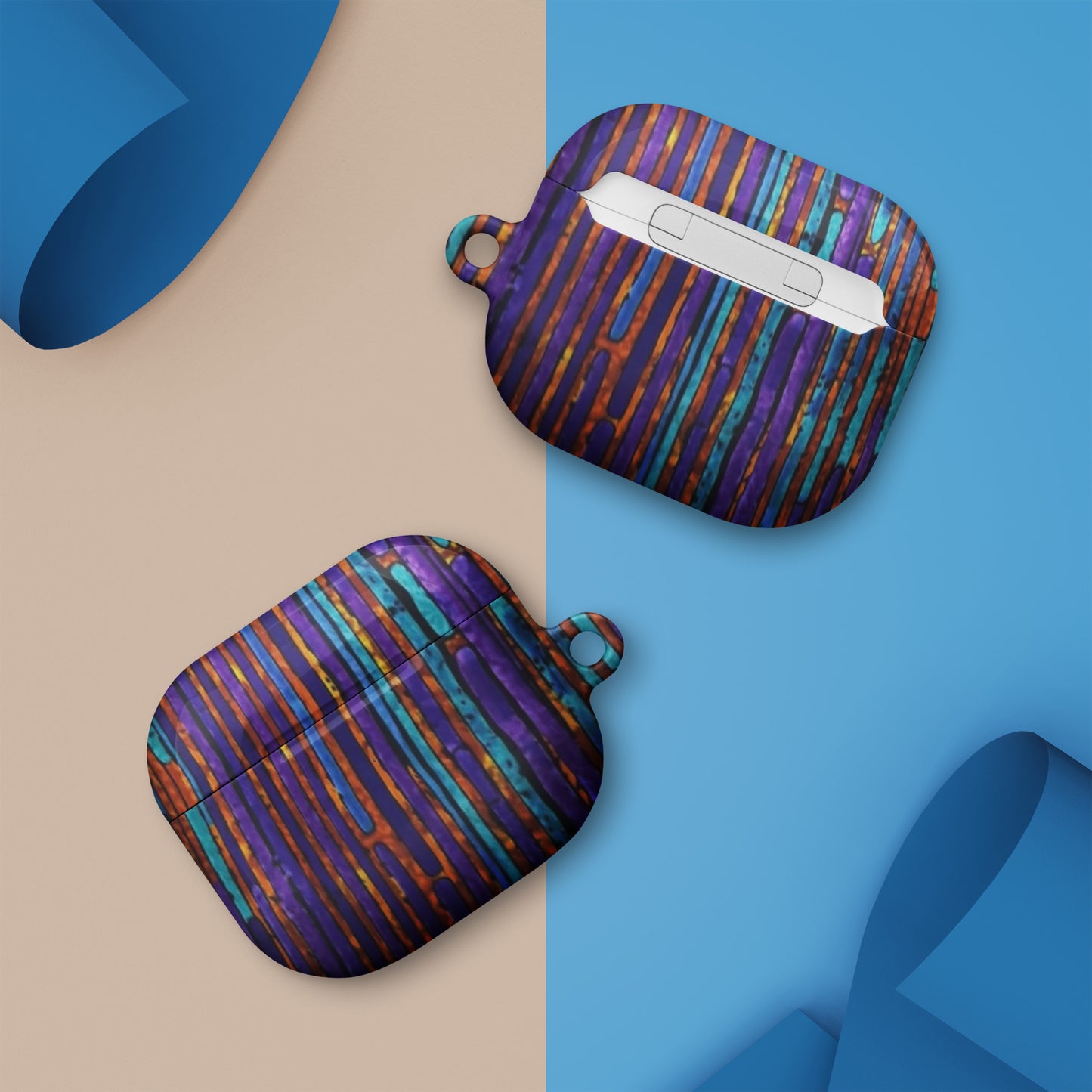 Purple Orange Stripes Case for AirPods®