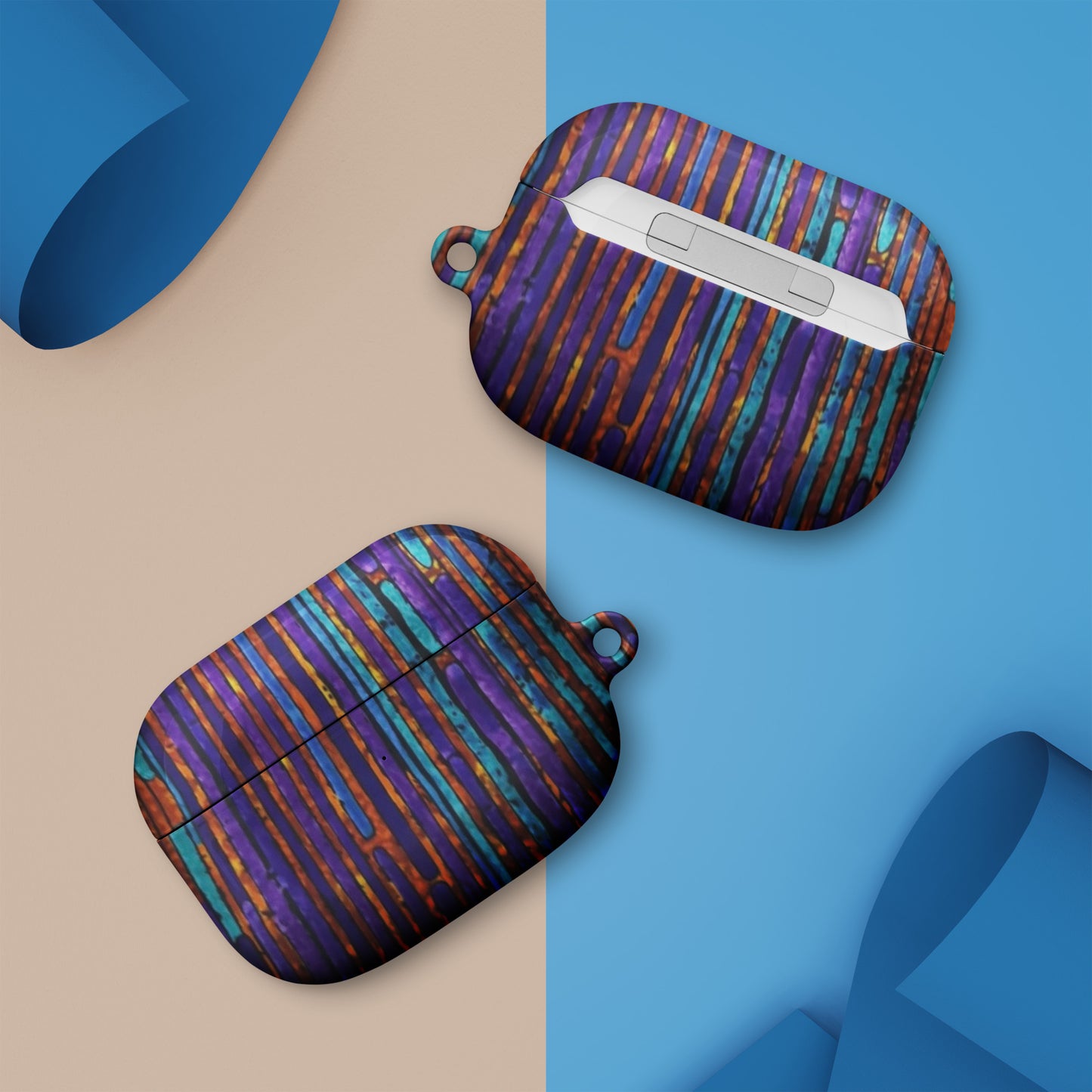 Purple Orange Stripes Case for AirPods®