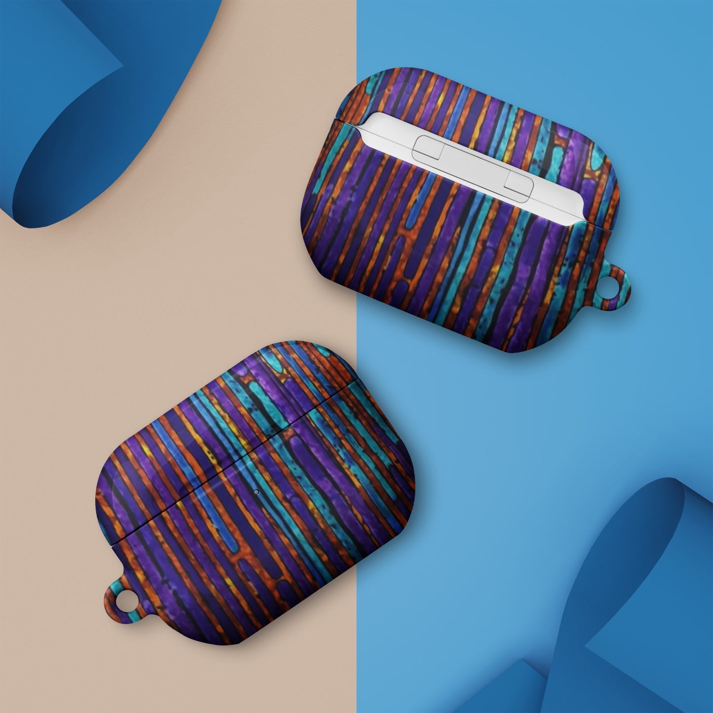 Purple Orange Stripes Case for AirPods®