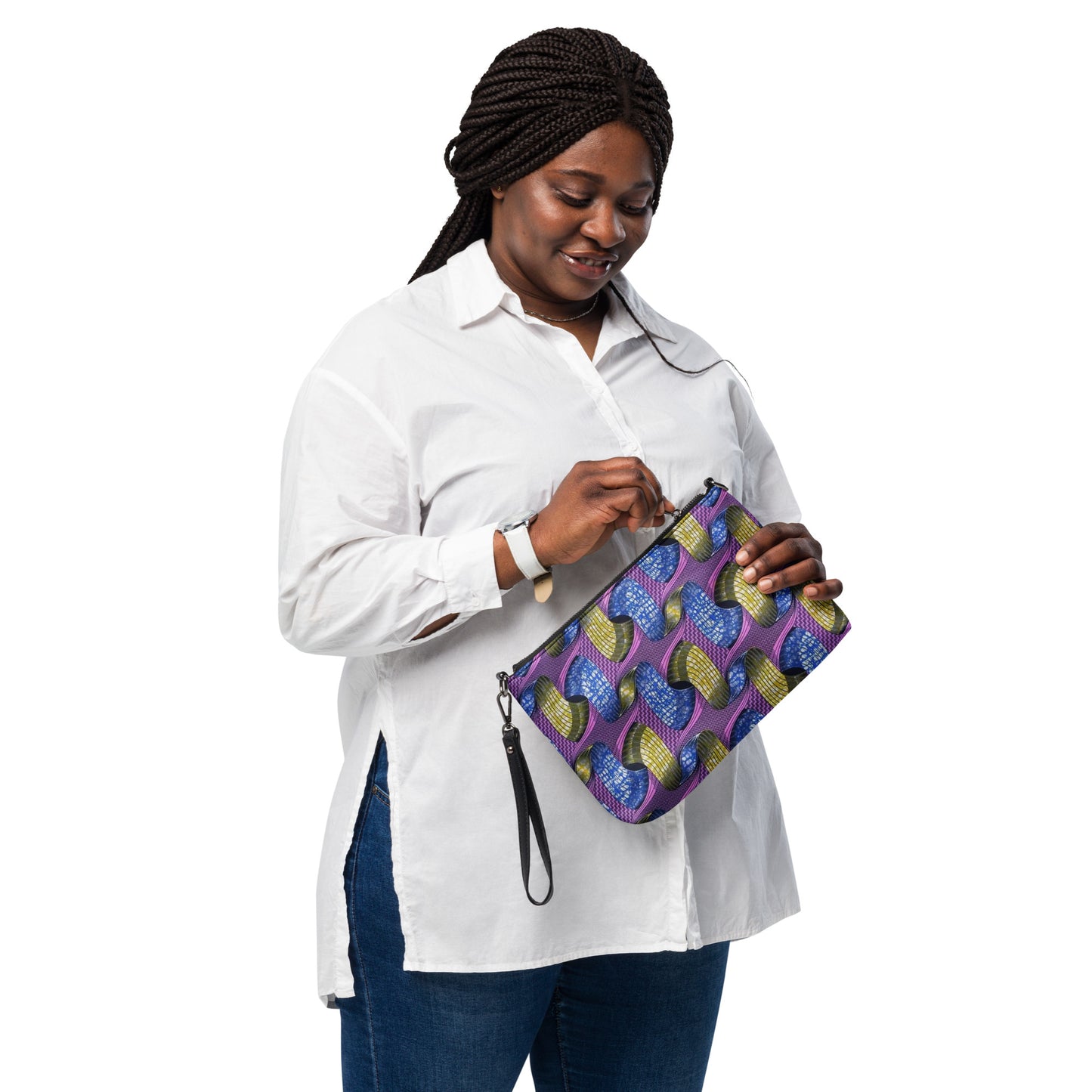 Blue Green Pink Ankara Crossbody Bag
