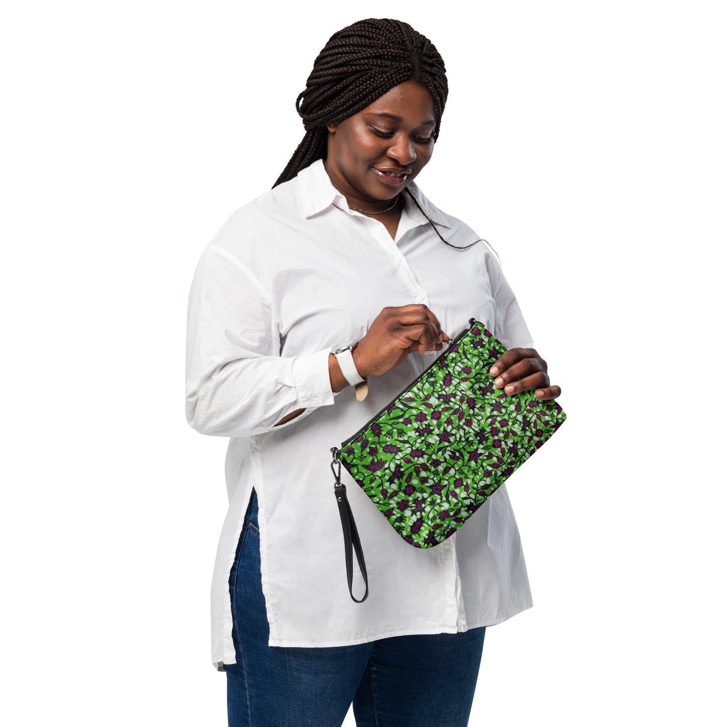 Green Burgundy Ankara Crossbody Bag