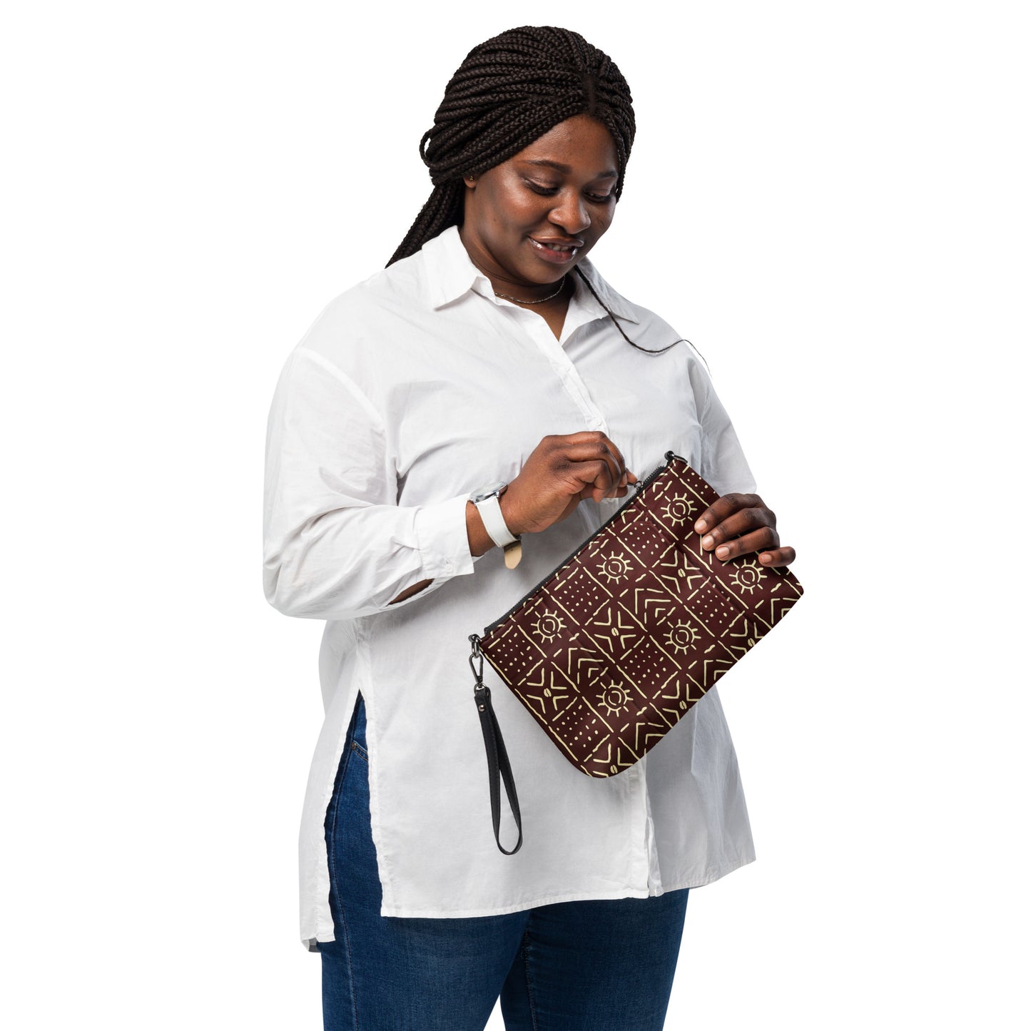 Brown Bogolanfini Crossbody Bag