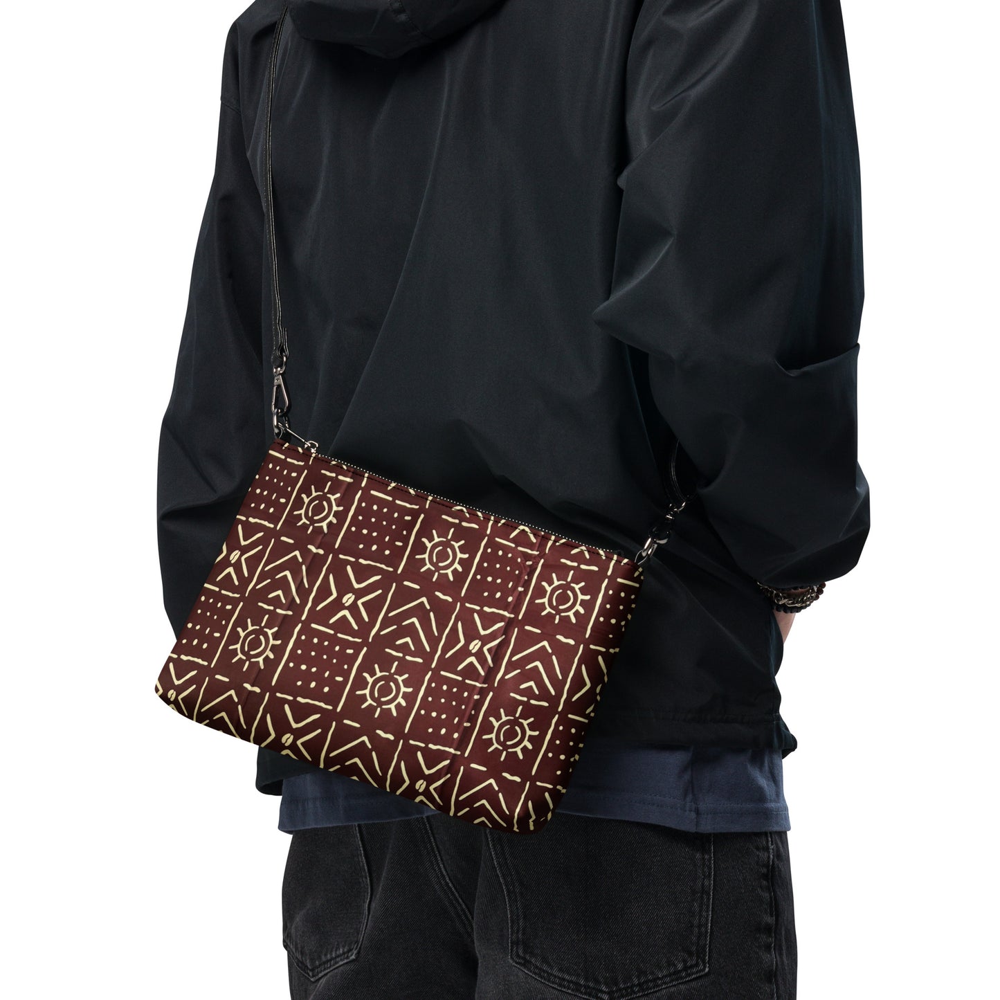 Brown Bogolanfini Crossbody Bag