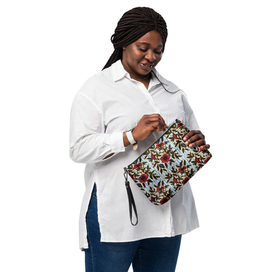 Hibiscus & Leaves Ankara Crossbody Bag