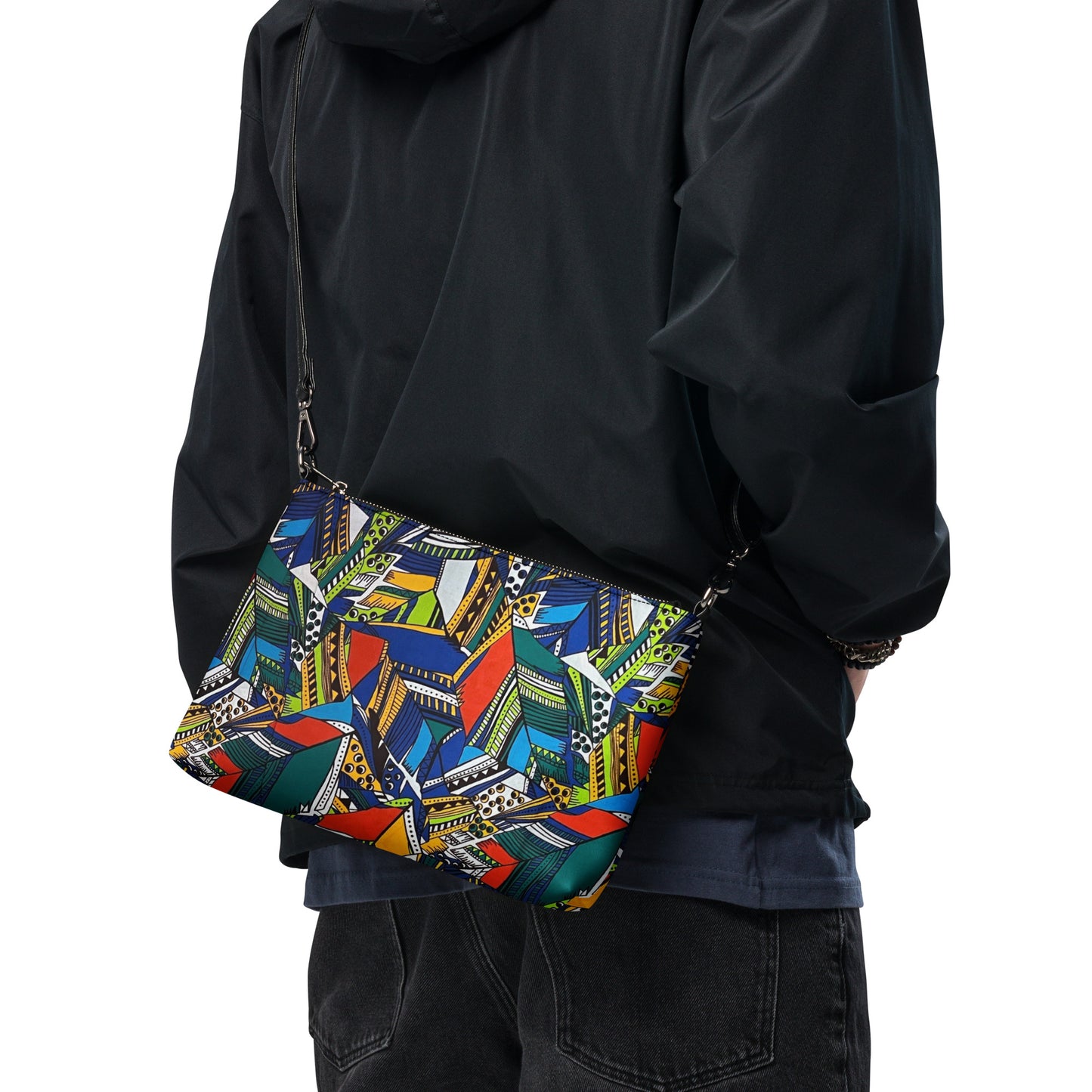 Multicolour Shapes Ankara Crossbody Bag