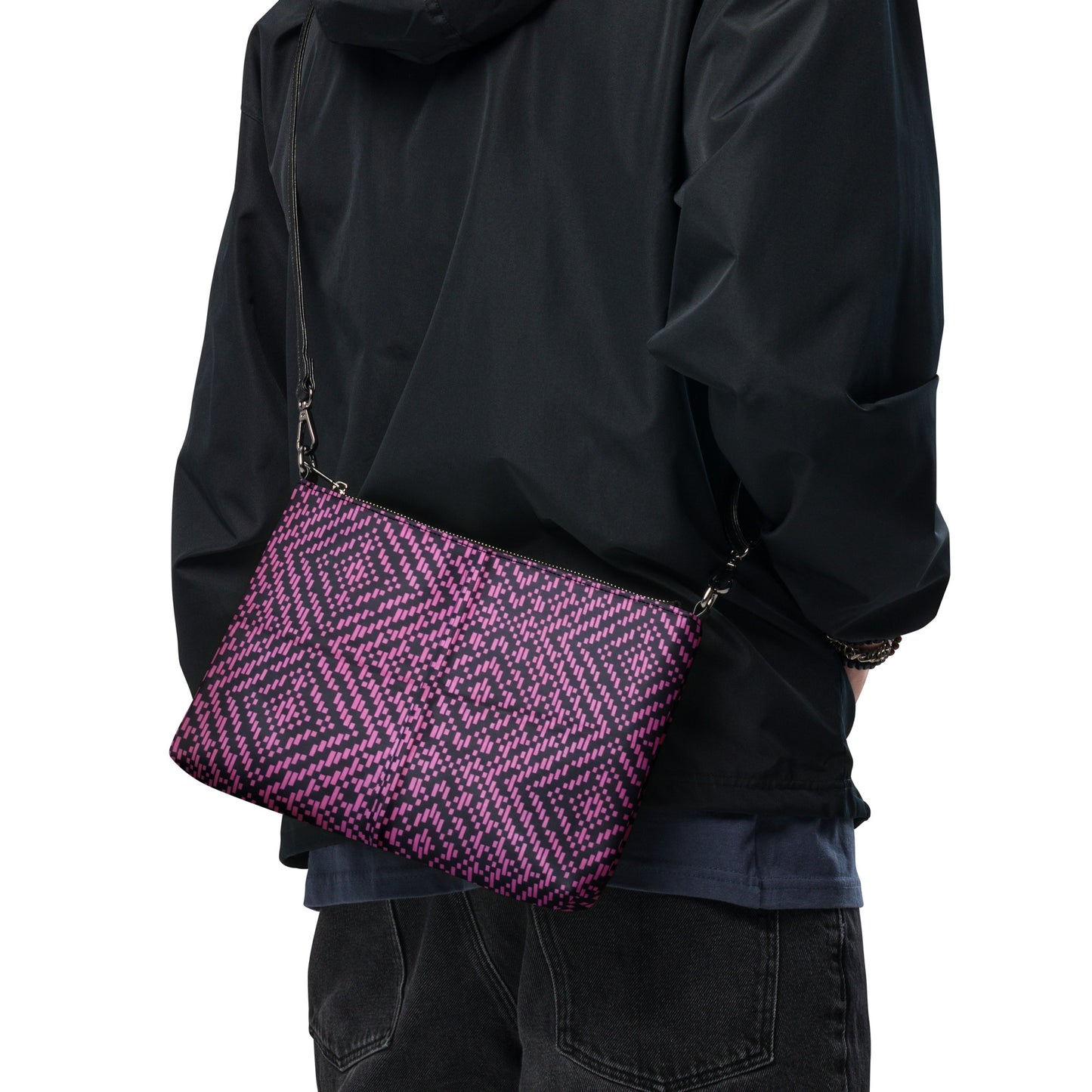 Pink Aztec Ankara Crossbody Bag