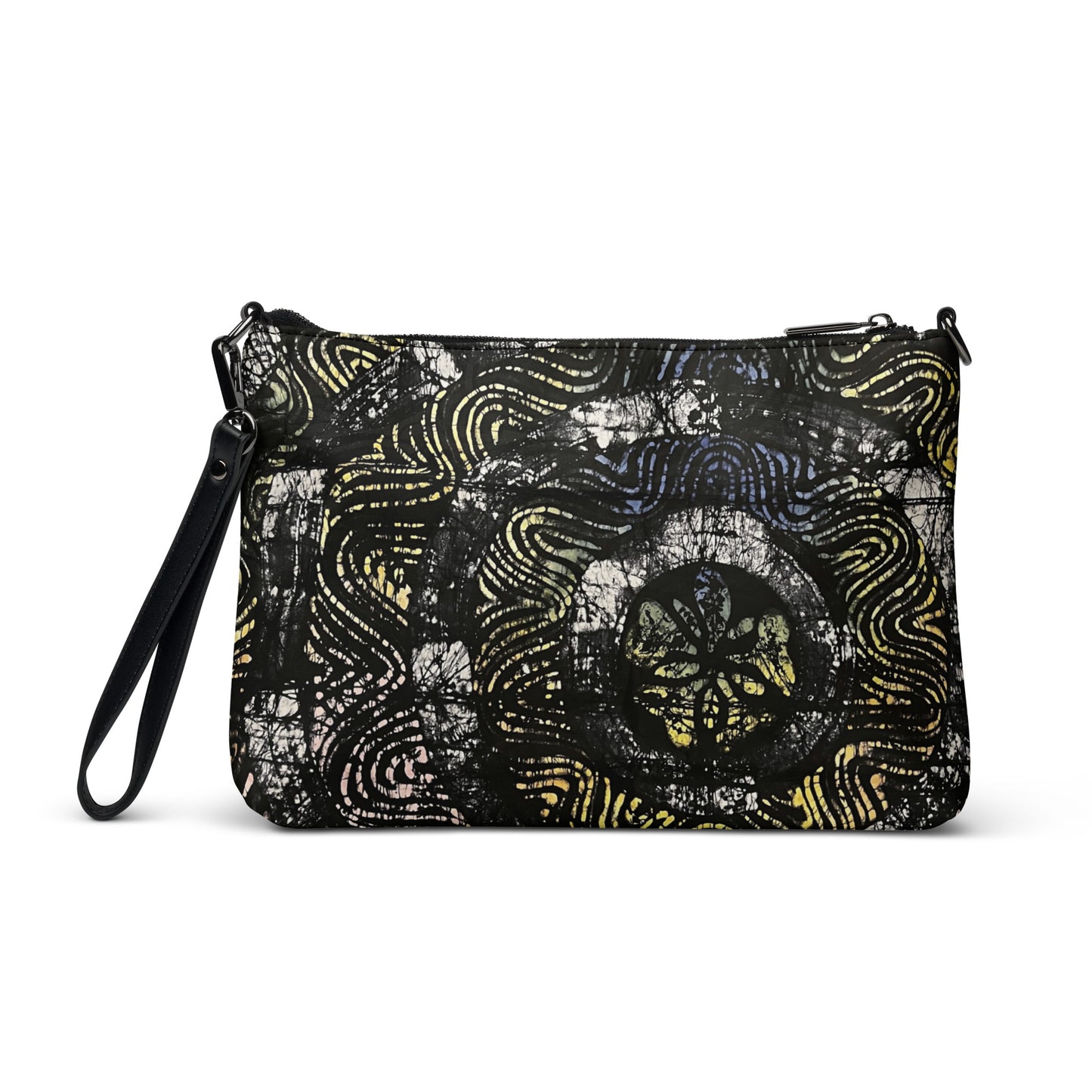 Circles And Swirls Indigo Adire Crossbody Bag