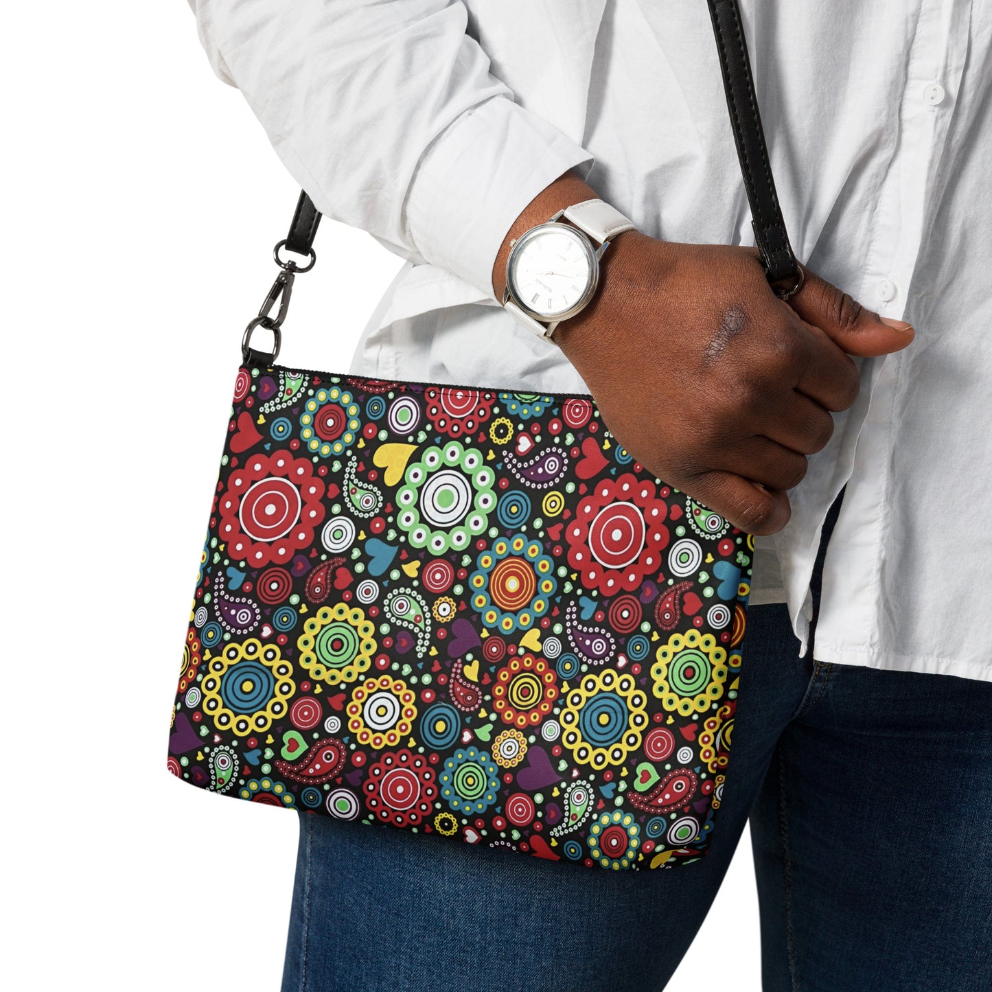 Colourful Mandala African Print Crossbody Bag