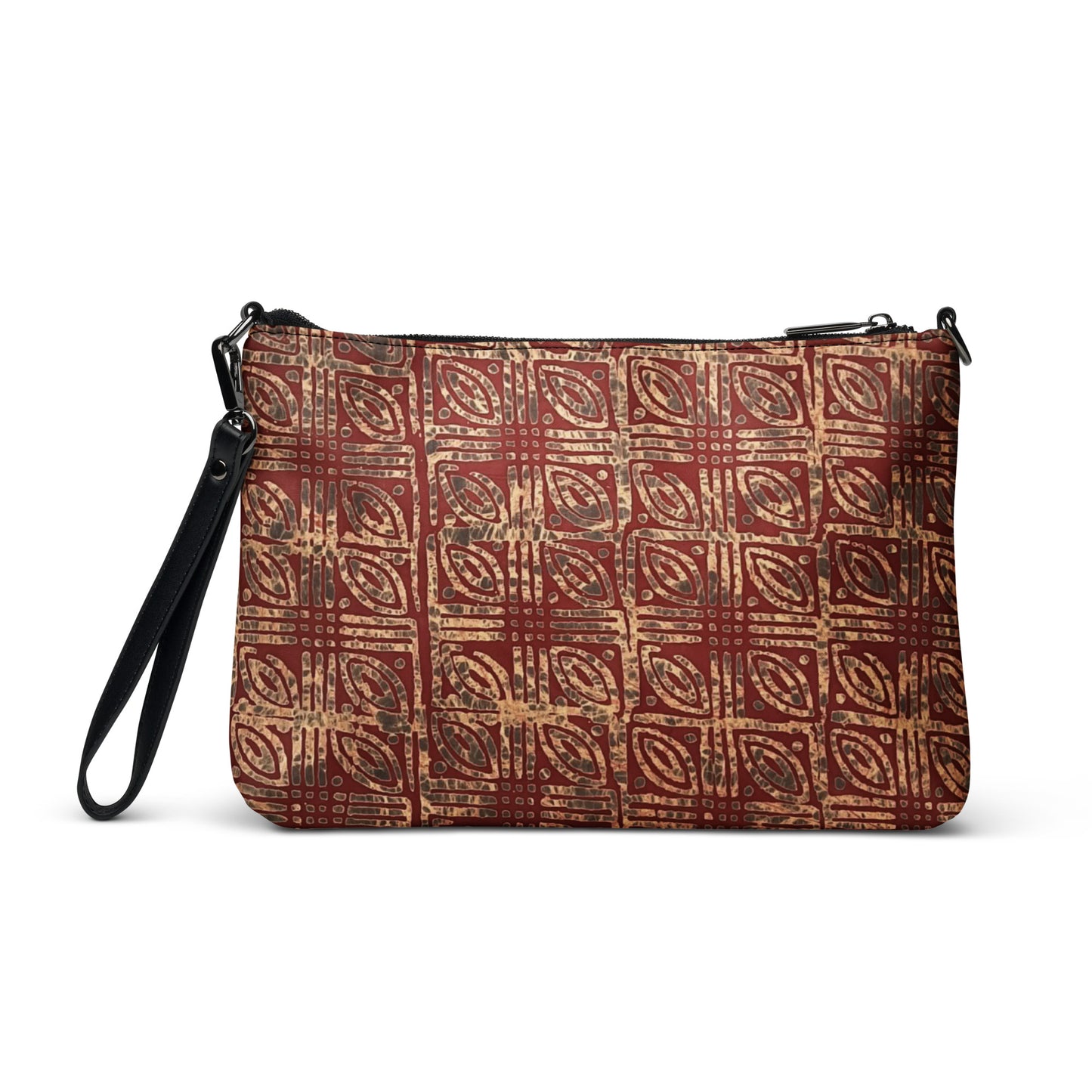 Copper And Gold Adire Crossbody Bag