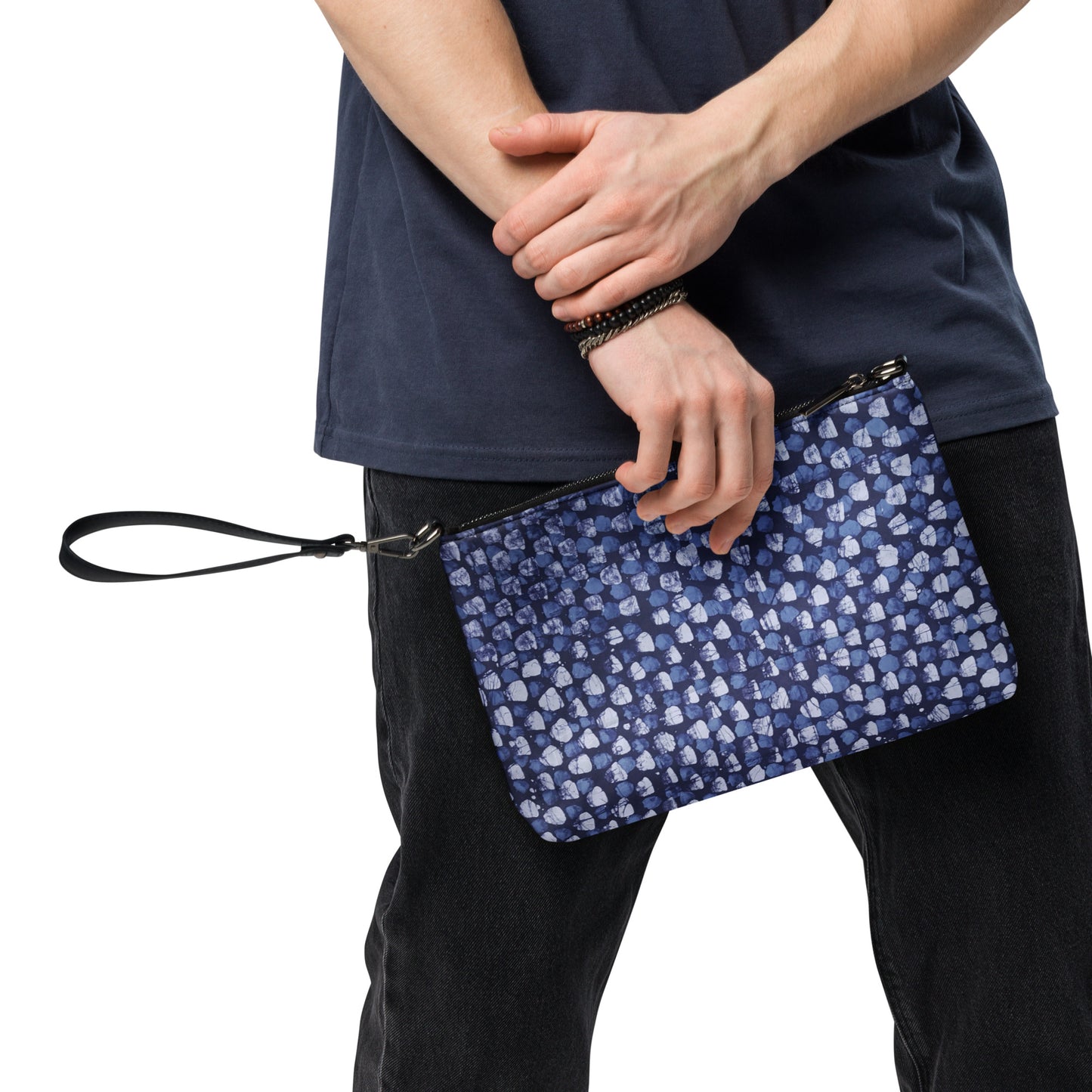 Blue Dotted Adire Crossbody Bag