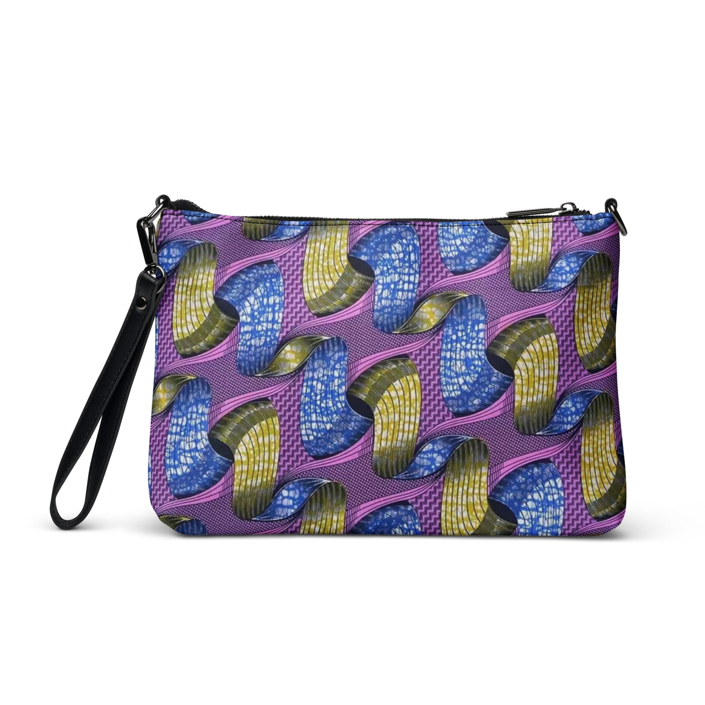 Blue Green Pink Ankara Crossbody Bag