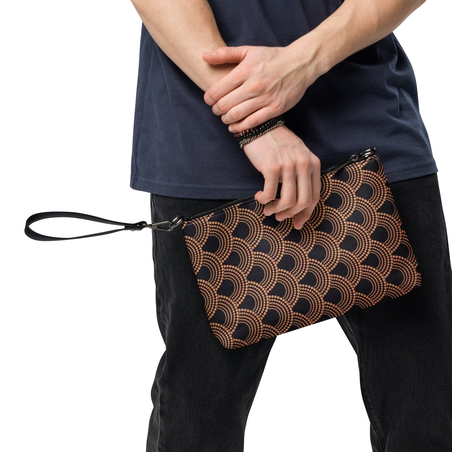 Brown Abstract Ankara Crossbody Bag