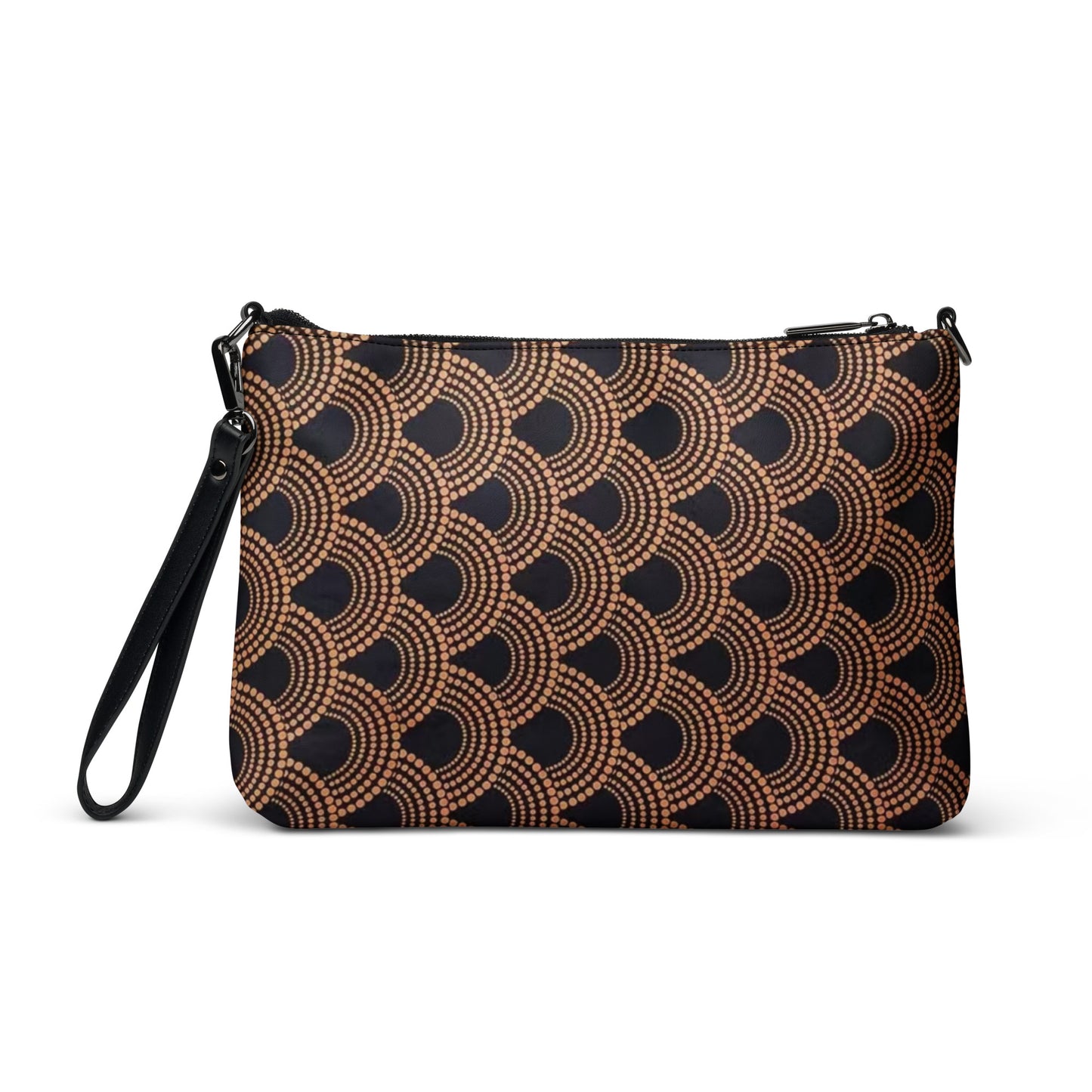 Brown Abstract Ankara Crossbody Bag