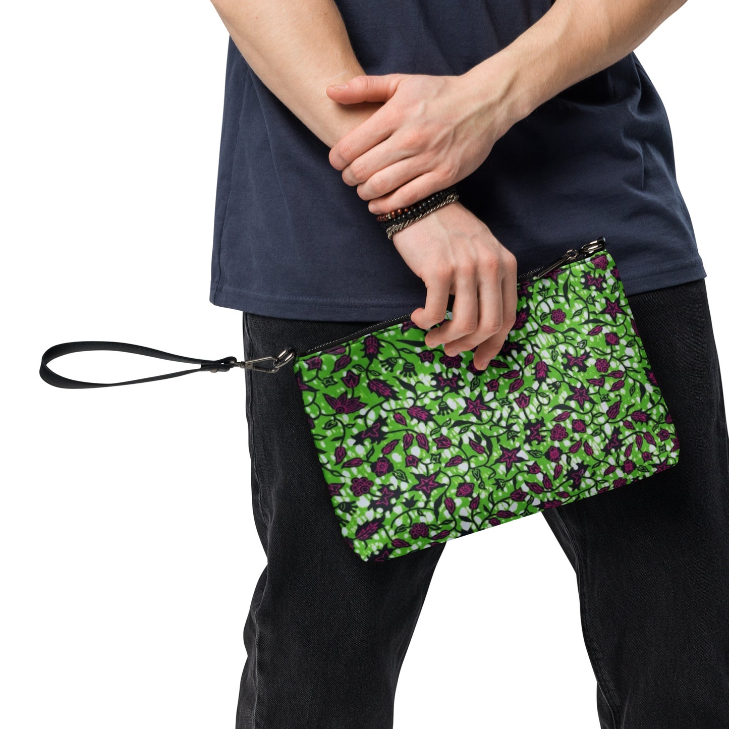 Green Burgundy Ankara Crossbody Bag