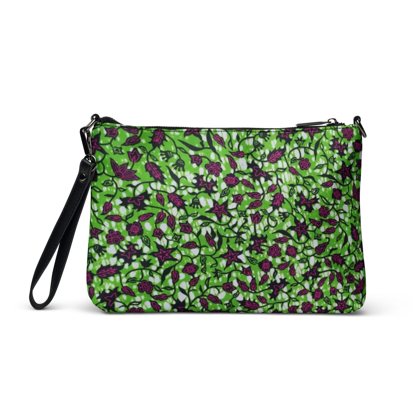 Green Burgundy Ankara Crossbody Bag