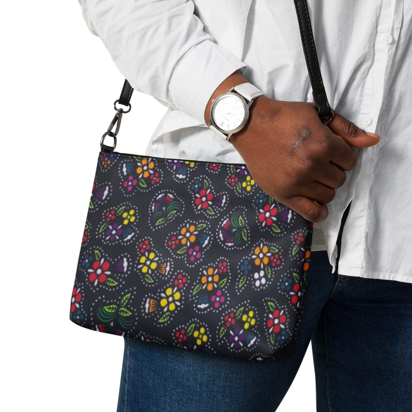 Multicolour Dark Ankara Crossbody Bag