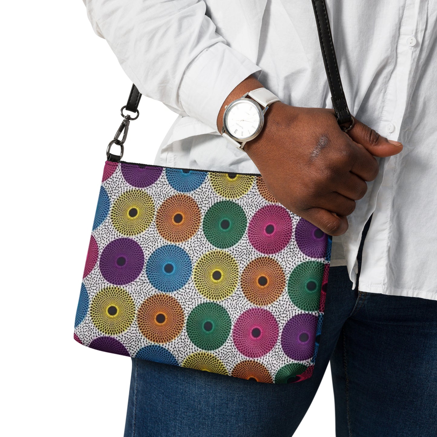 Multicolour Mandela Ankara Crossbody Bag