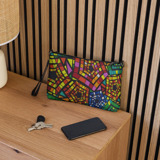 Multicolour Pentagon Ankara Crossbody Bag