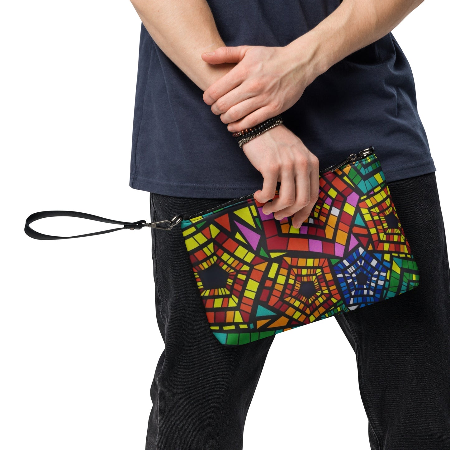 Multicolour Pentagon Ankara Crossbody Bag