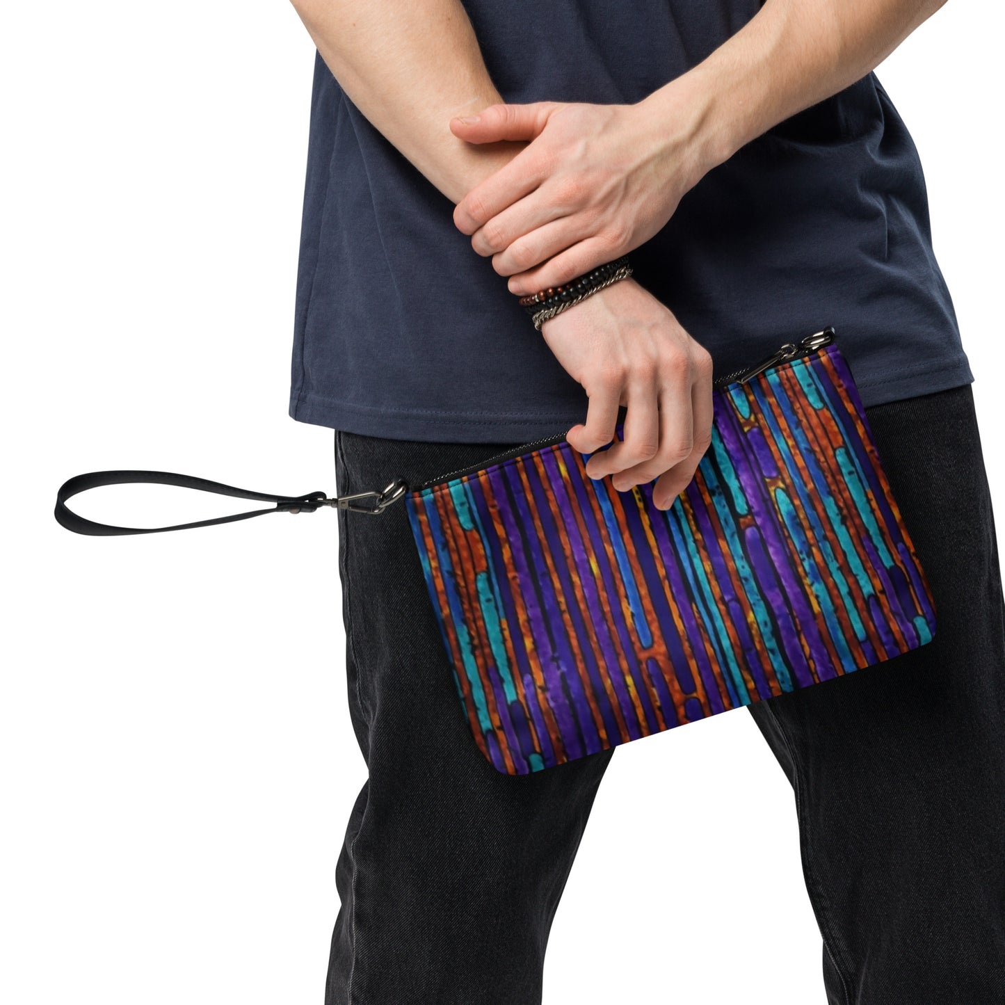 Purple Blue Orange Ankara Crossbody Bag