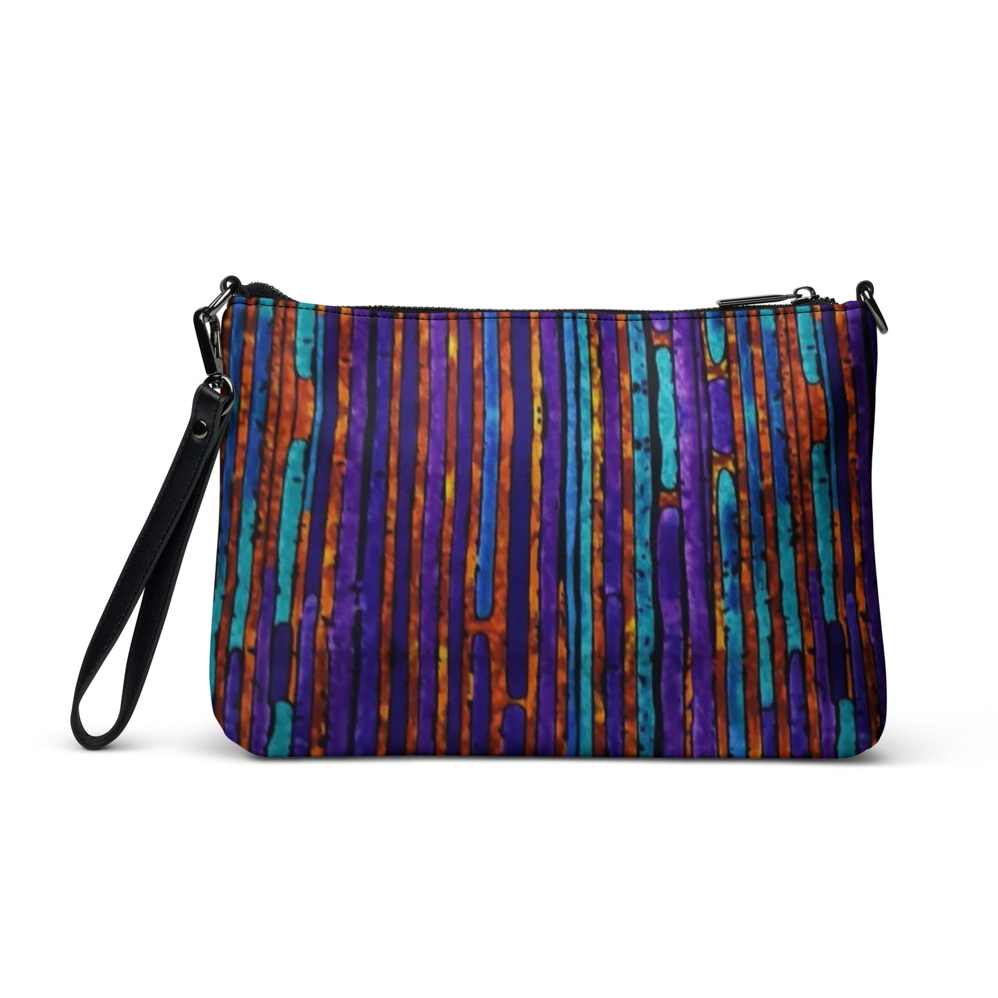 Purple Blue Orange Ankara Crossbody Bag