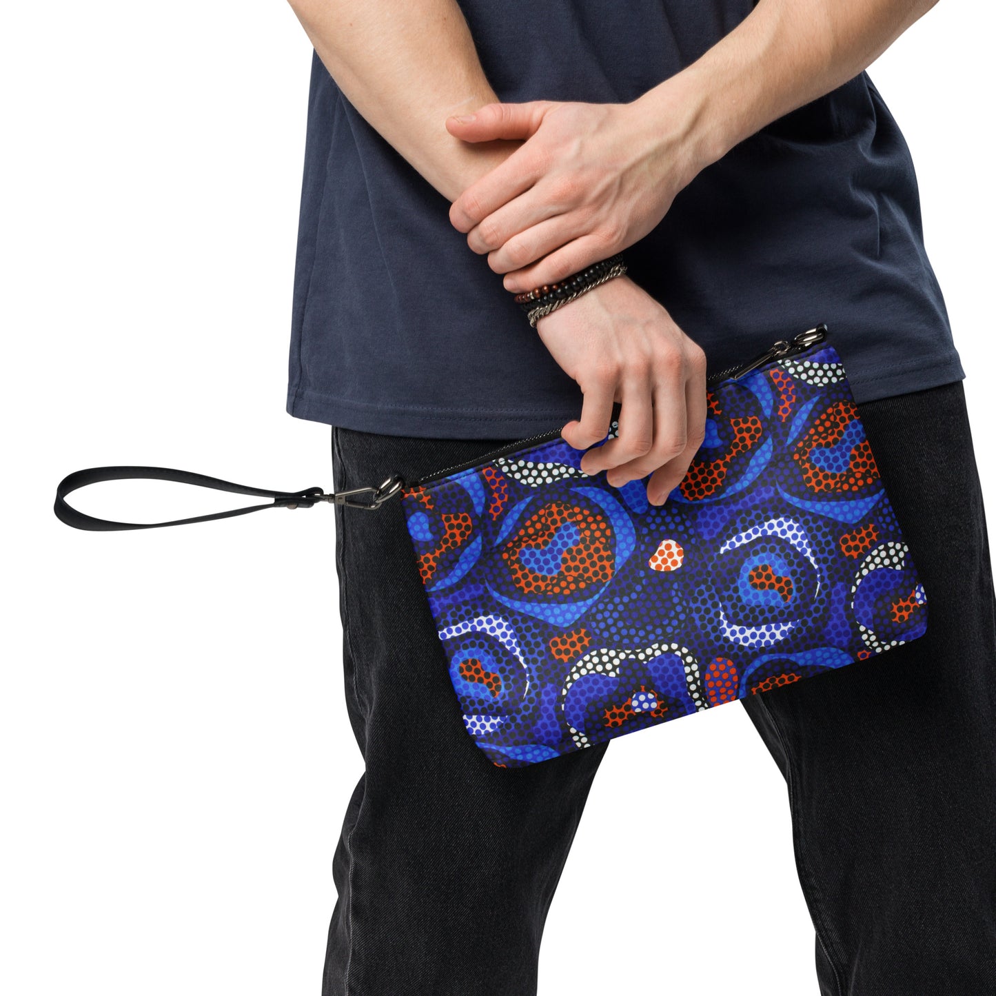 Blue & Orange Abstract Ankara Crossbody Bag