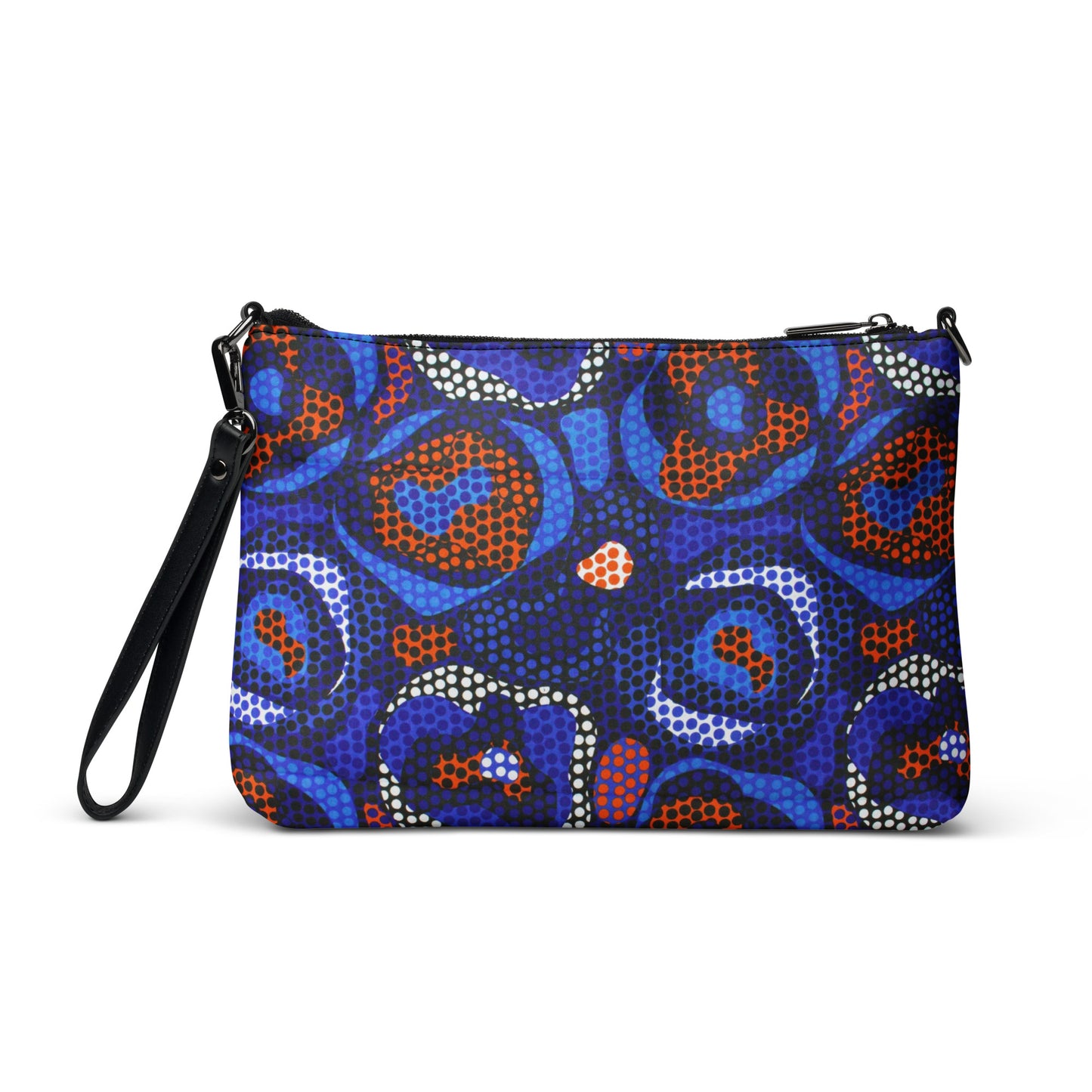 Blue & Orange Abstract Ankara Crossbody Bag