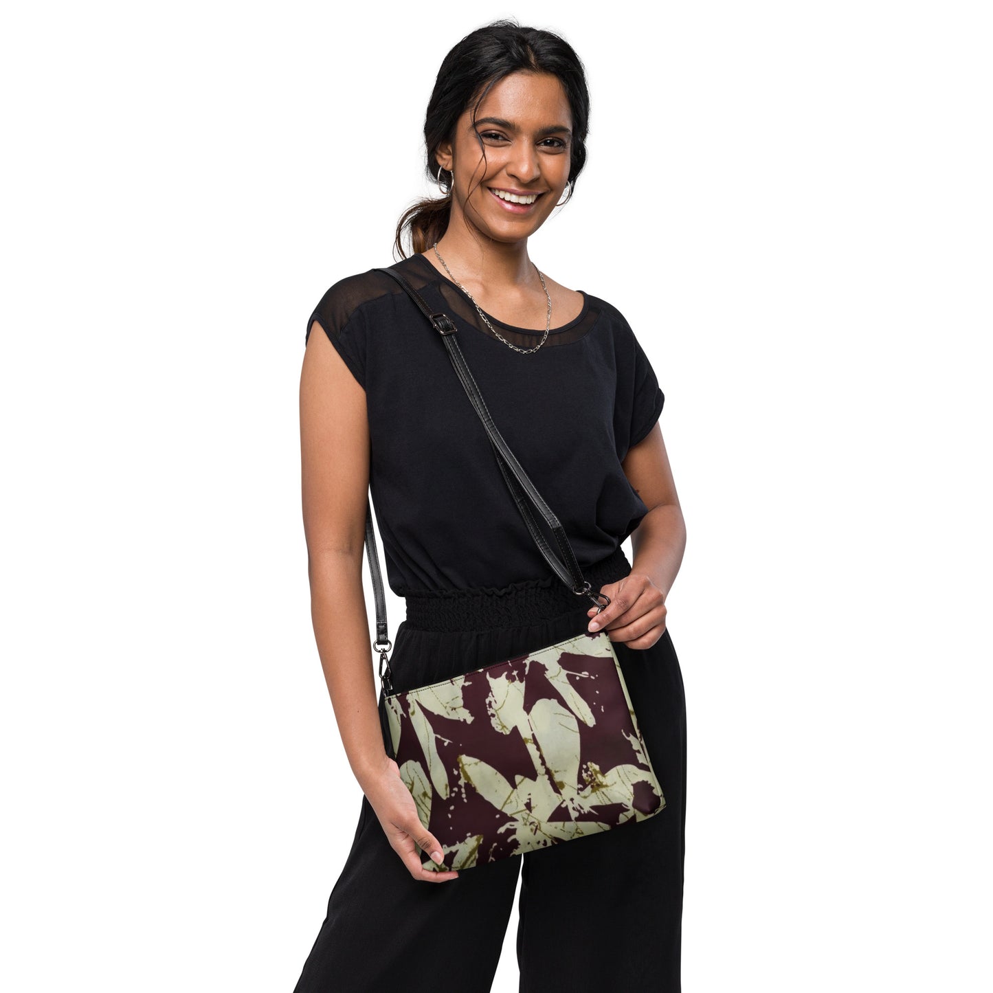 Brown Adire Crossbody Bag