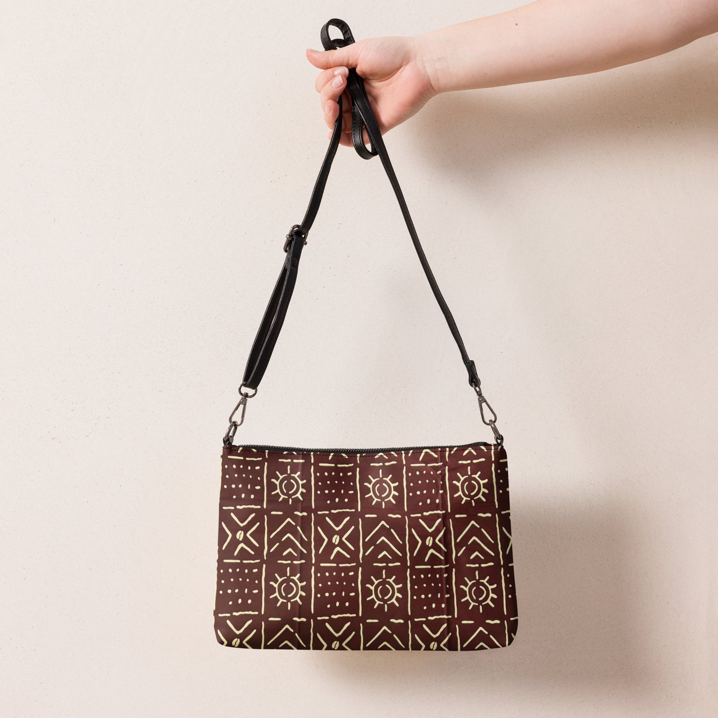 Brown Bogolanfini Crossbody Bag