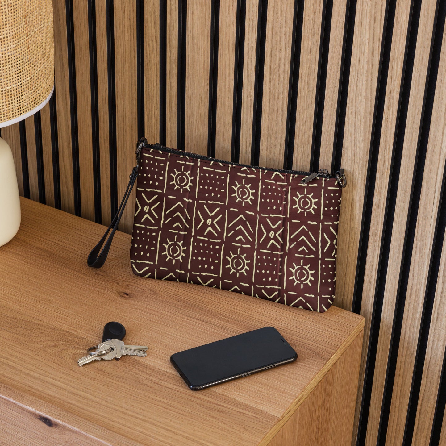 Brown Bogolanfini Crossbody Bag