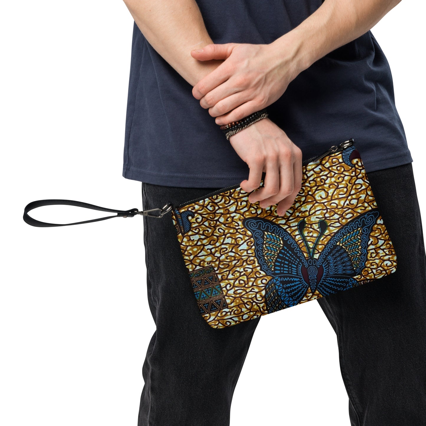 Butterfly Brown Ankara Crossbody Bag