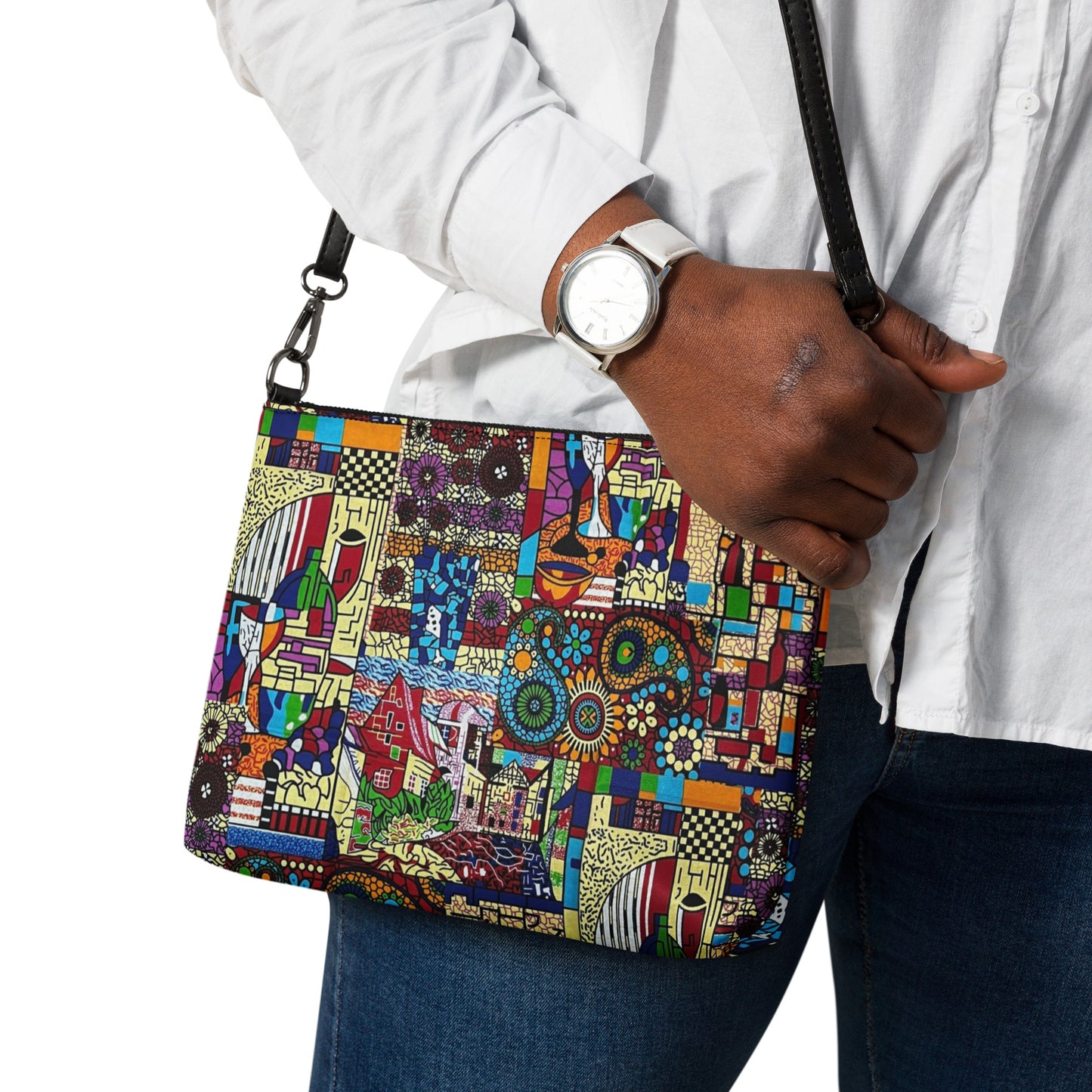 Colourful Art Ankara Crossbody Bag