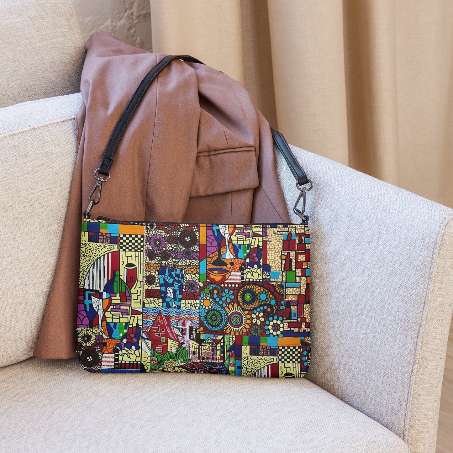 Colourful Art Ankara Crossbody Bag