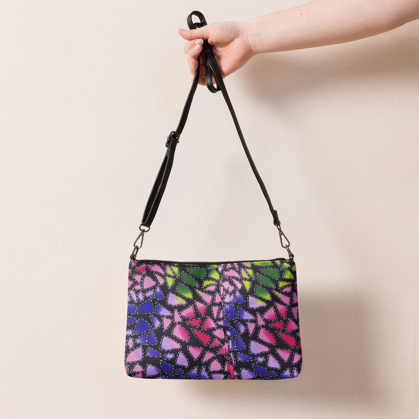 Colourful Shapes Ankara Crossbody Bag