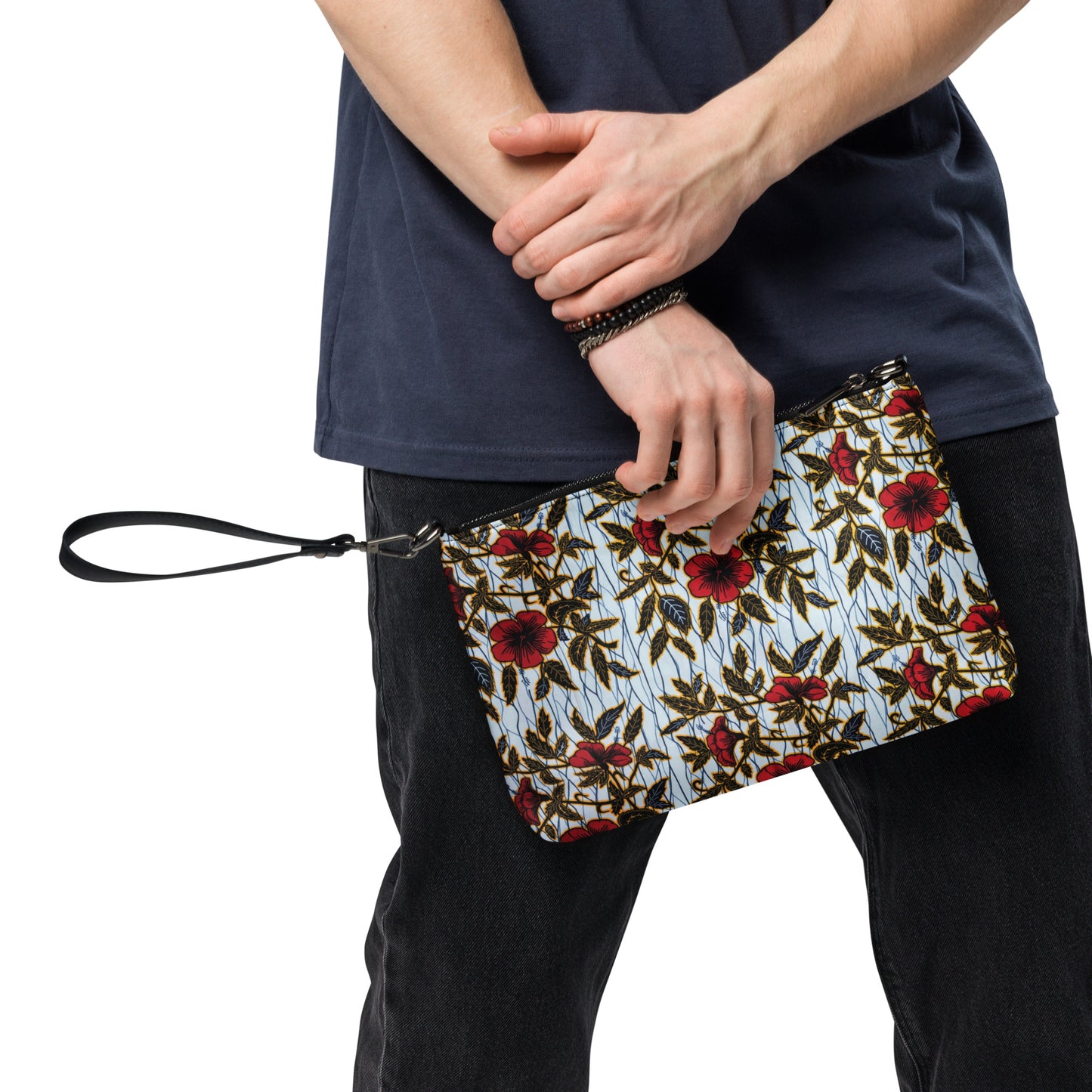 Hibiscus & Leaves Ankara Crossbody Bag