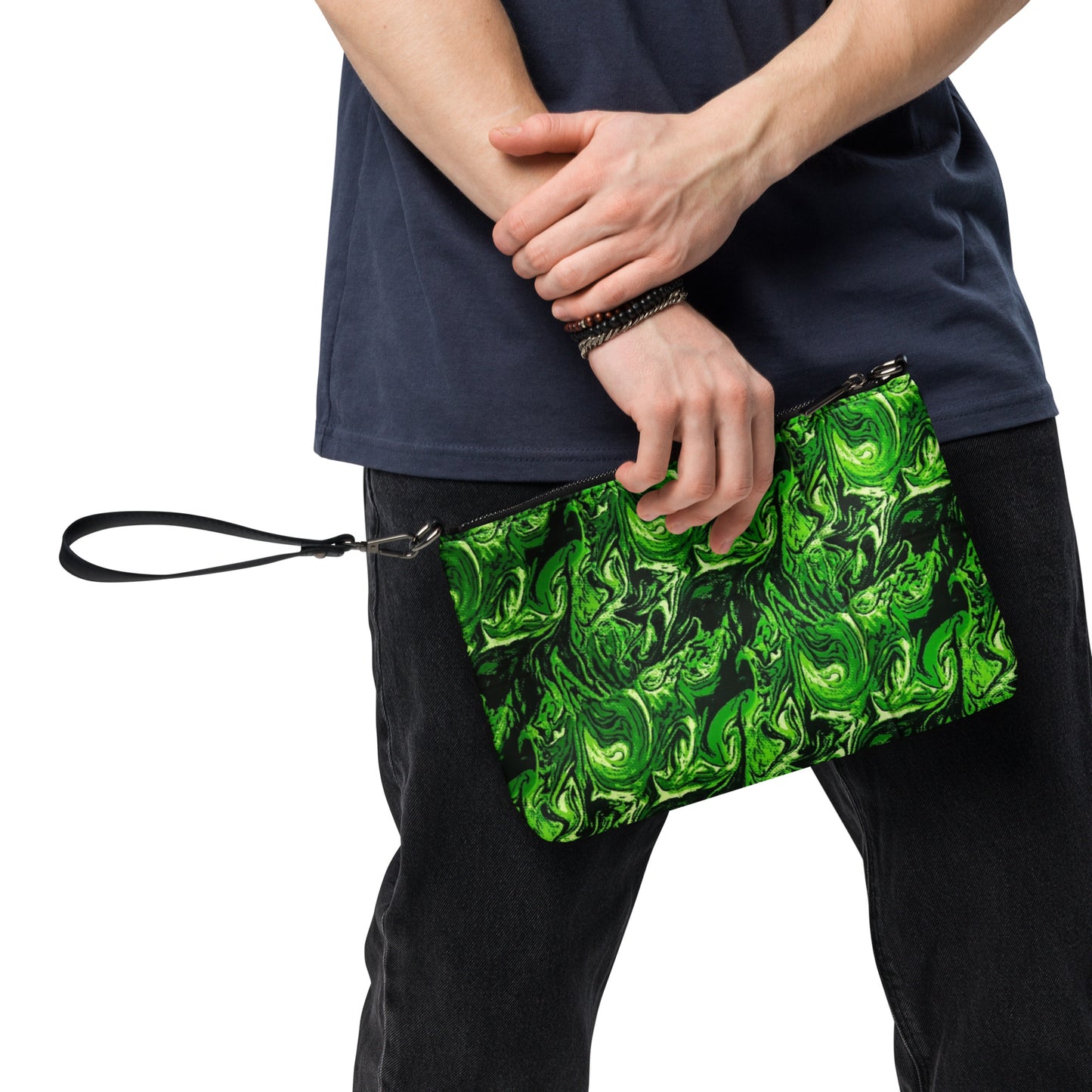 Green Abstract Ankara Crossbody Bag