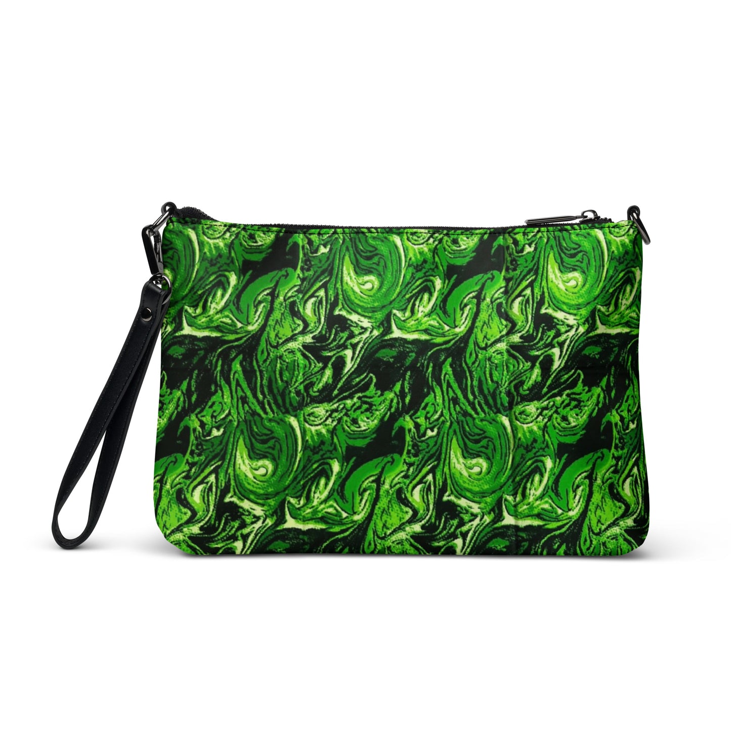 Green Abstract Ankara Crossbody Bag