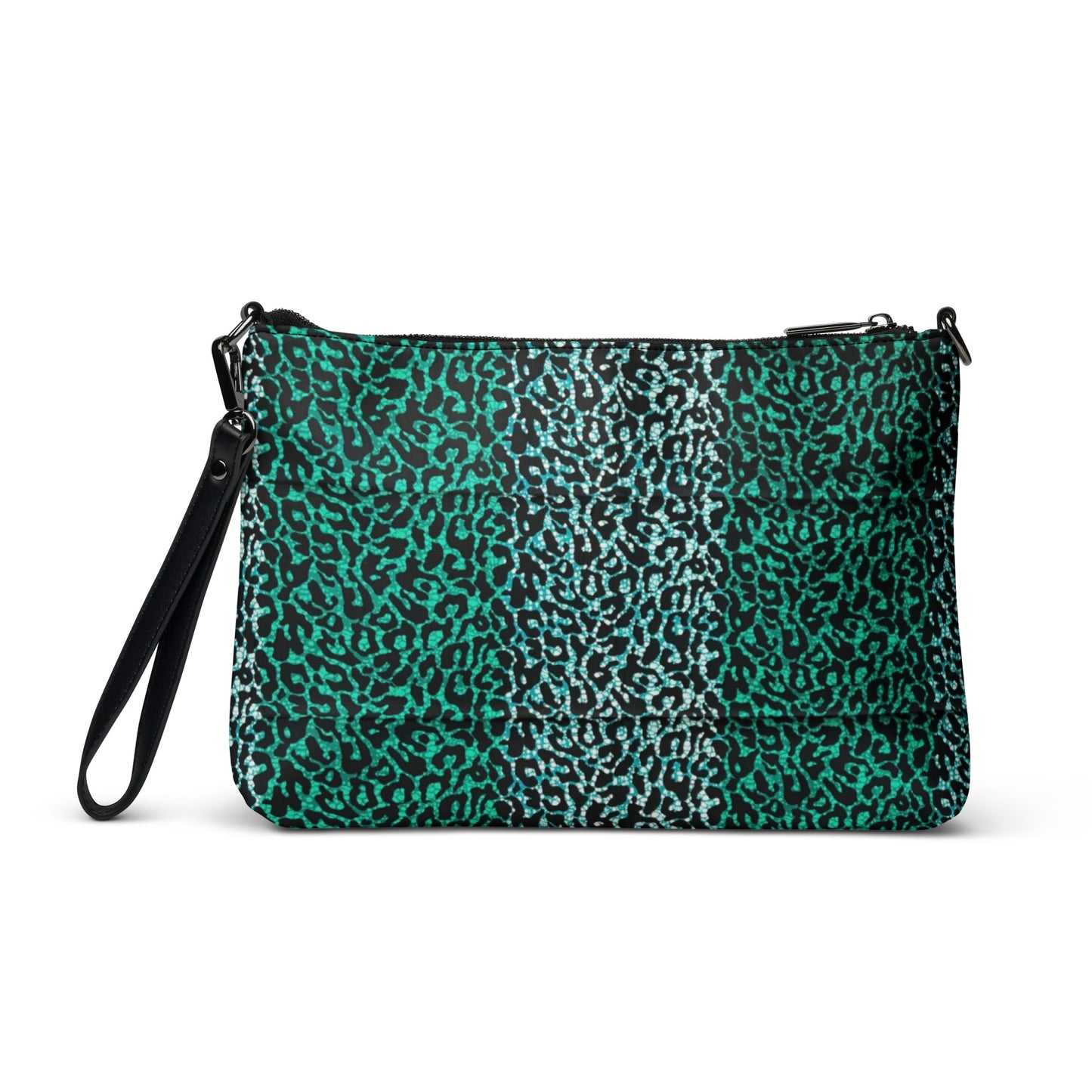 Green Leopard Ankara Crossbody Bag