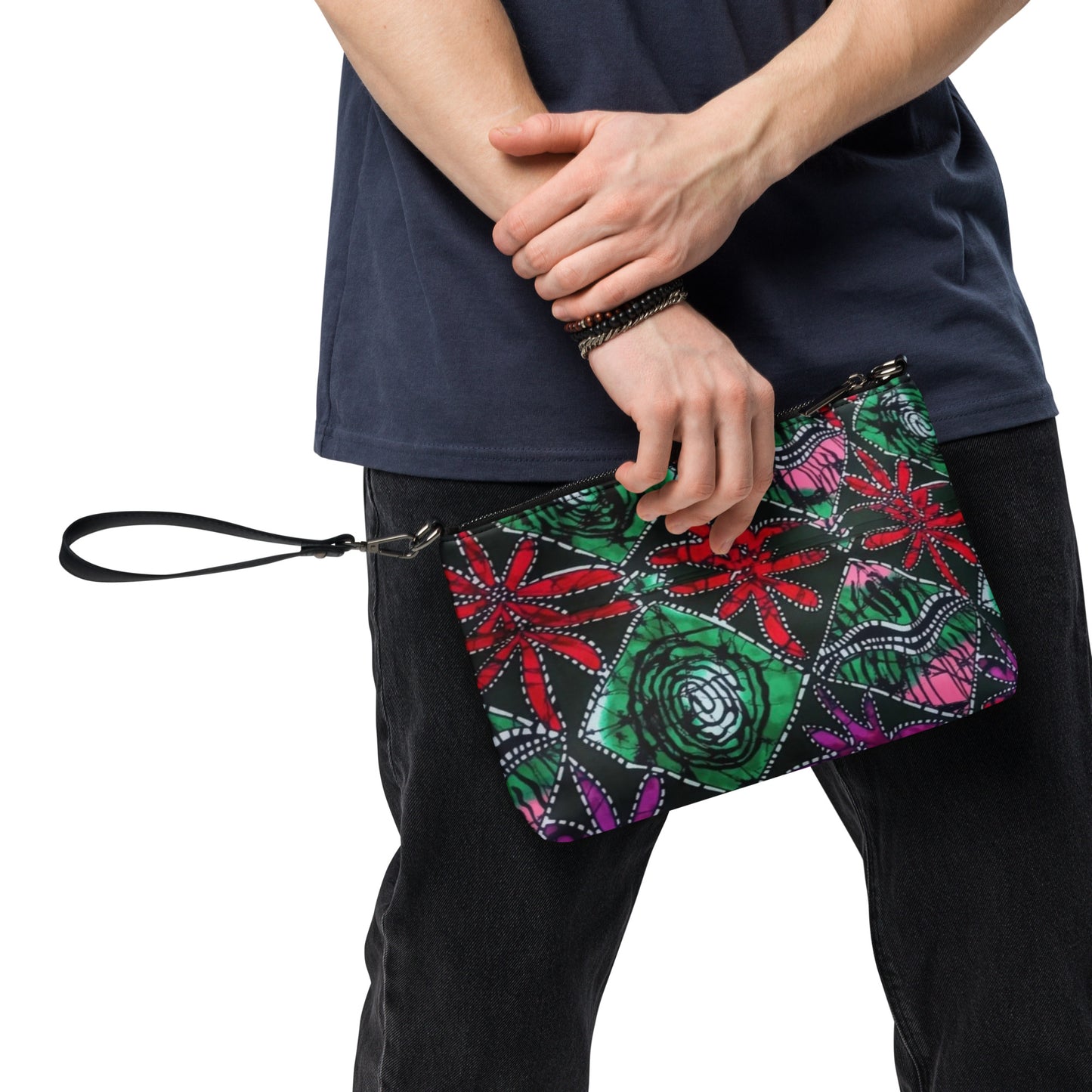 Green Red Purple Ankara Crossbody Bag