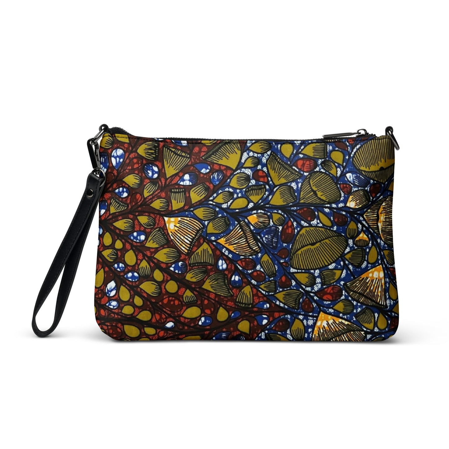 Leafy Abstract Ankara Crossbody Bag