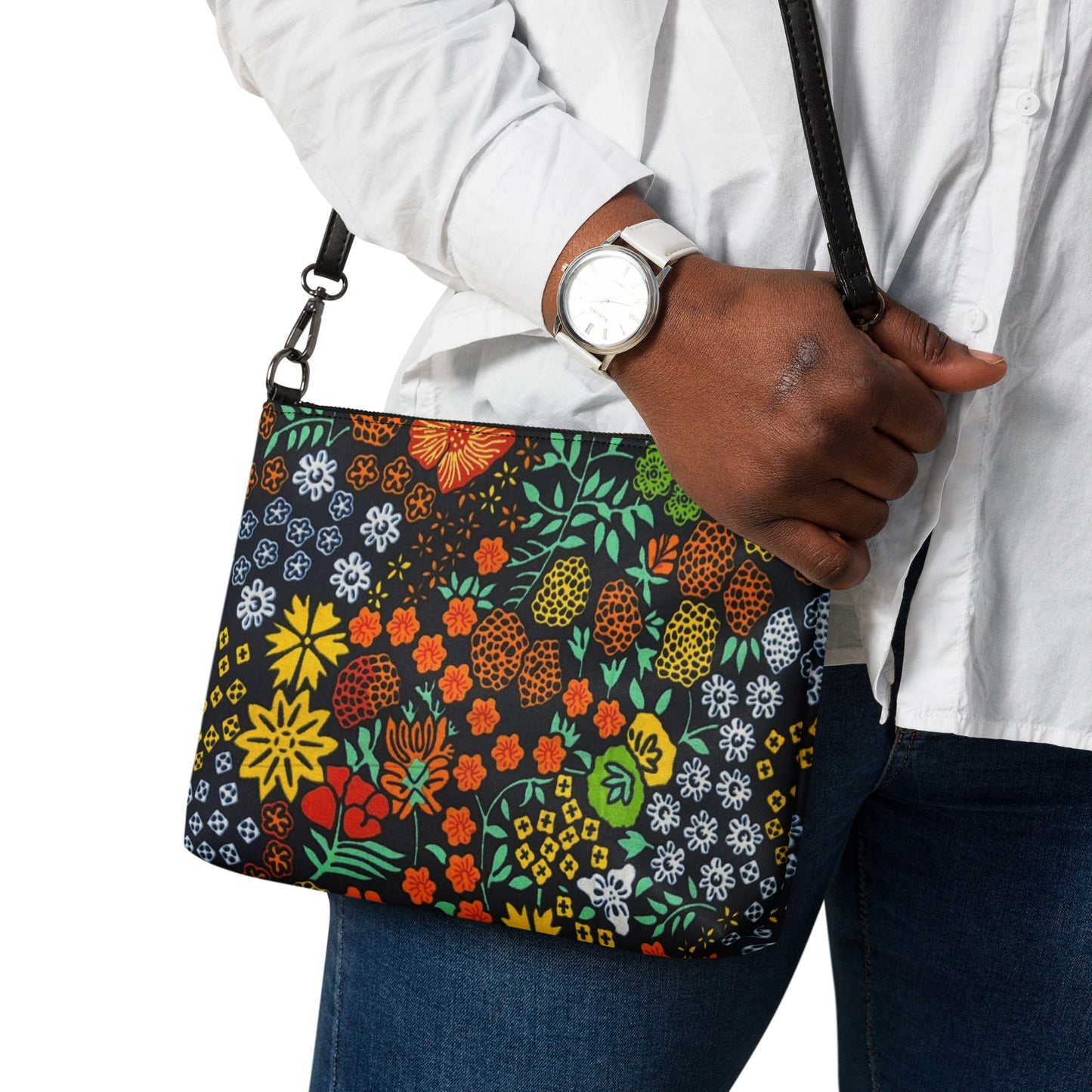 Multicolour Floral Ankara Crossbody Bag