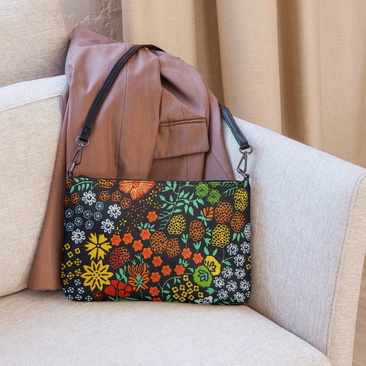 Multicolour Floral Ankara Crossbody Bag