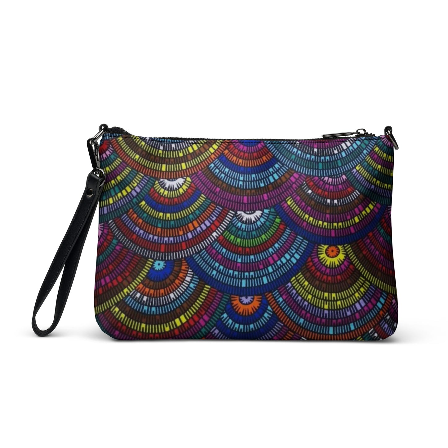 Multicolour Half Circle Ankara Crossbody Bag