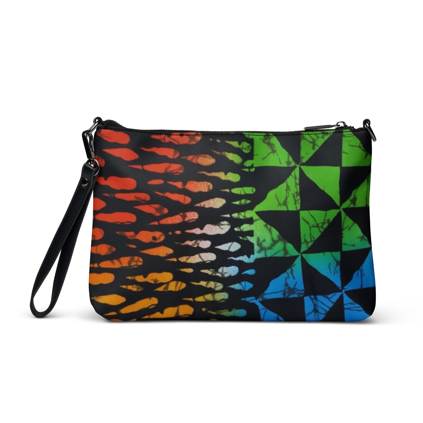 Multicolour Shapes Adire Ankara Crossbody Bag