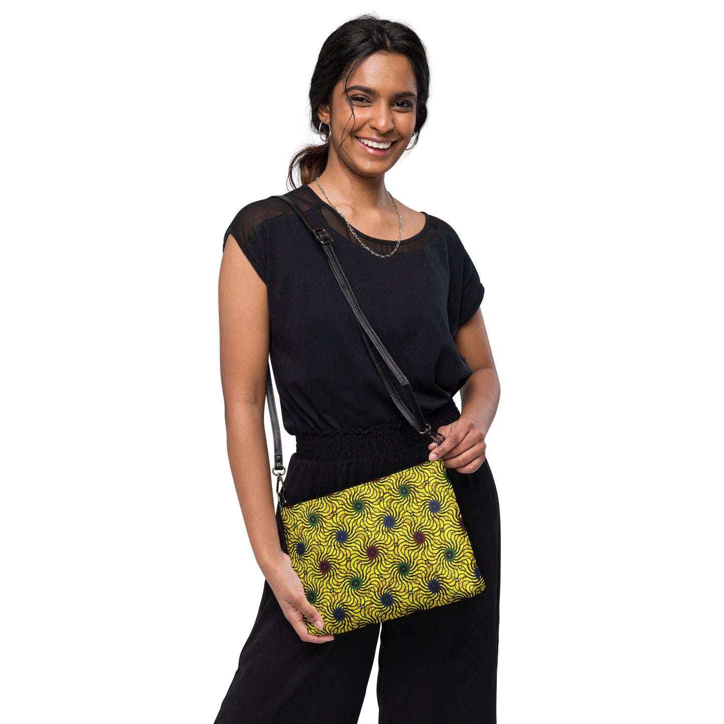 Multicolour Yellow Ankara Crossbody Bag