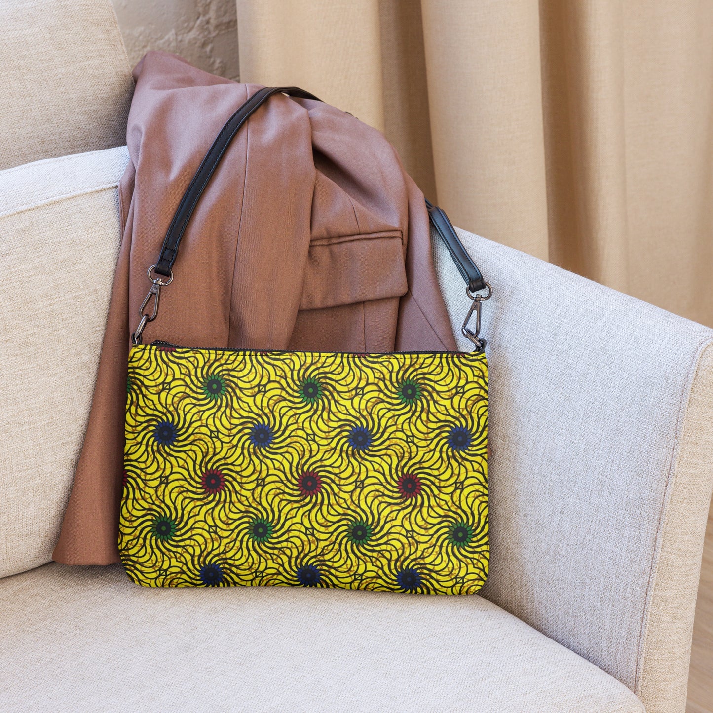 Multicolour Yellow Ankara Crossbody Bag