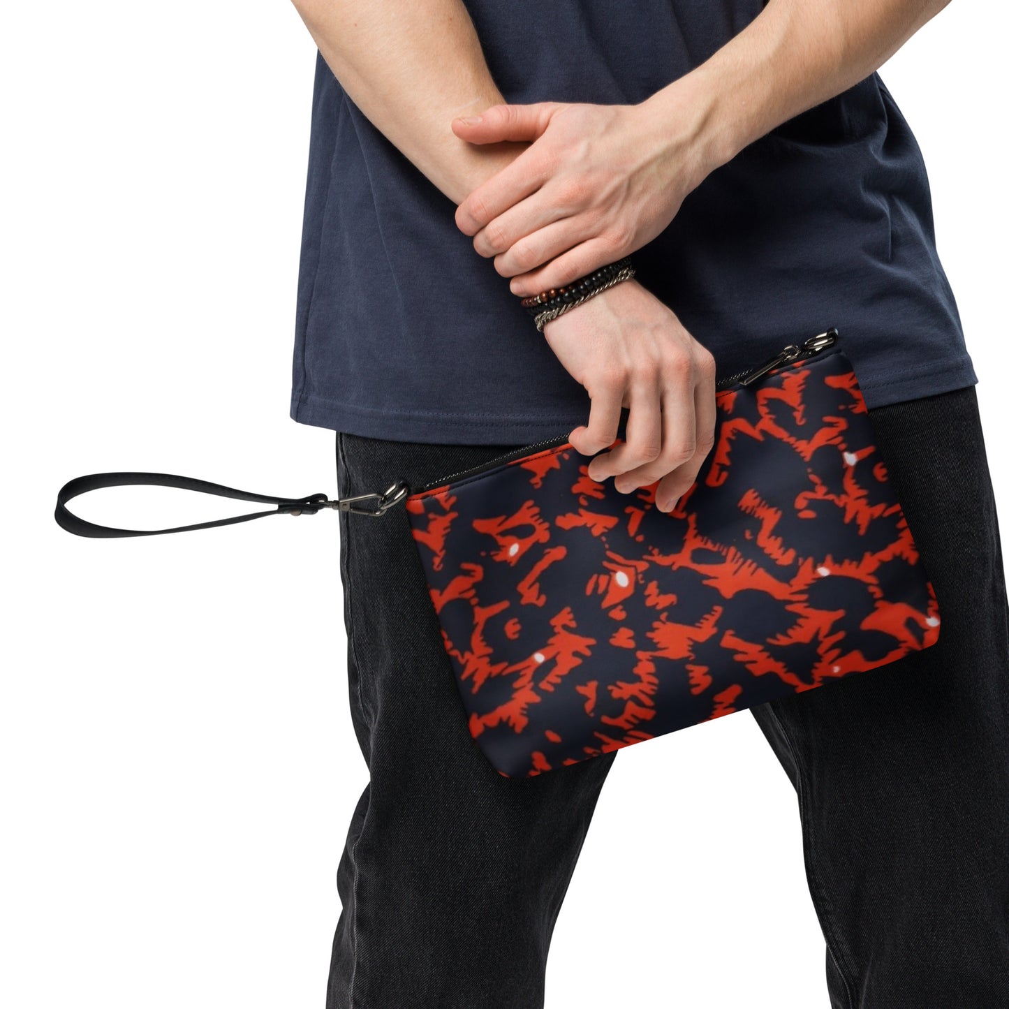 Orange Leopard Ankara Crossbody Bag