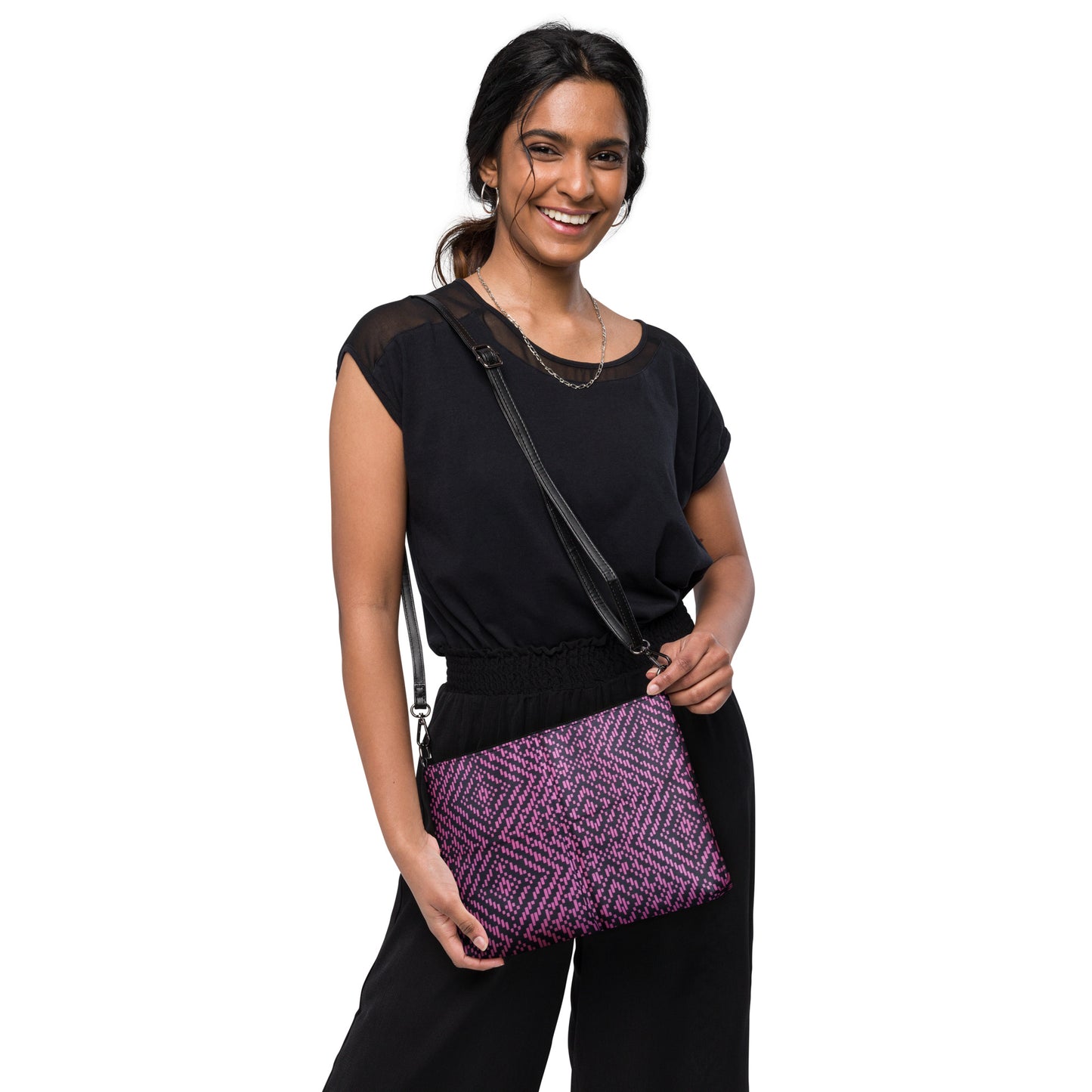 Pink Aztec Ankara Crossbody Bag