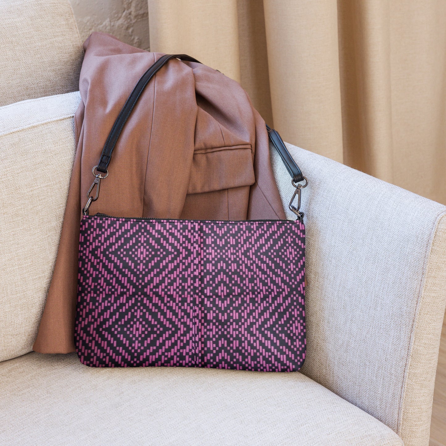 Pink Aztec Ankara Crossbody Bag